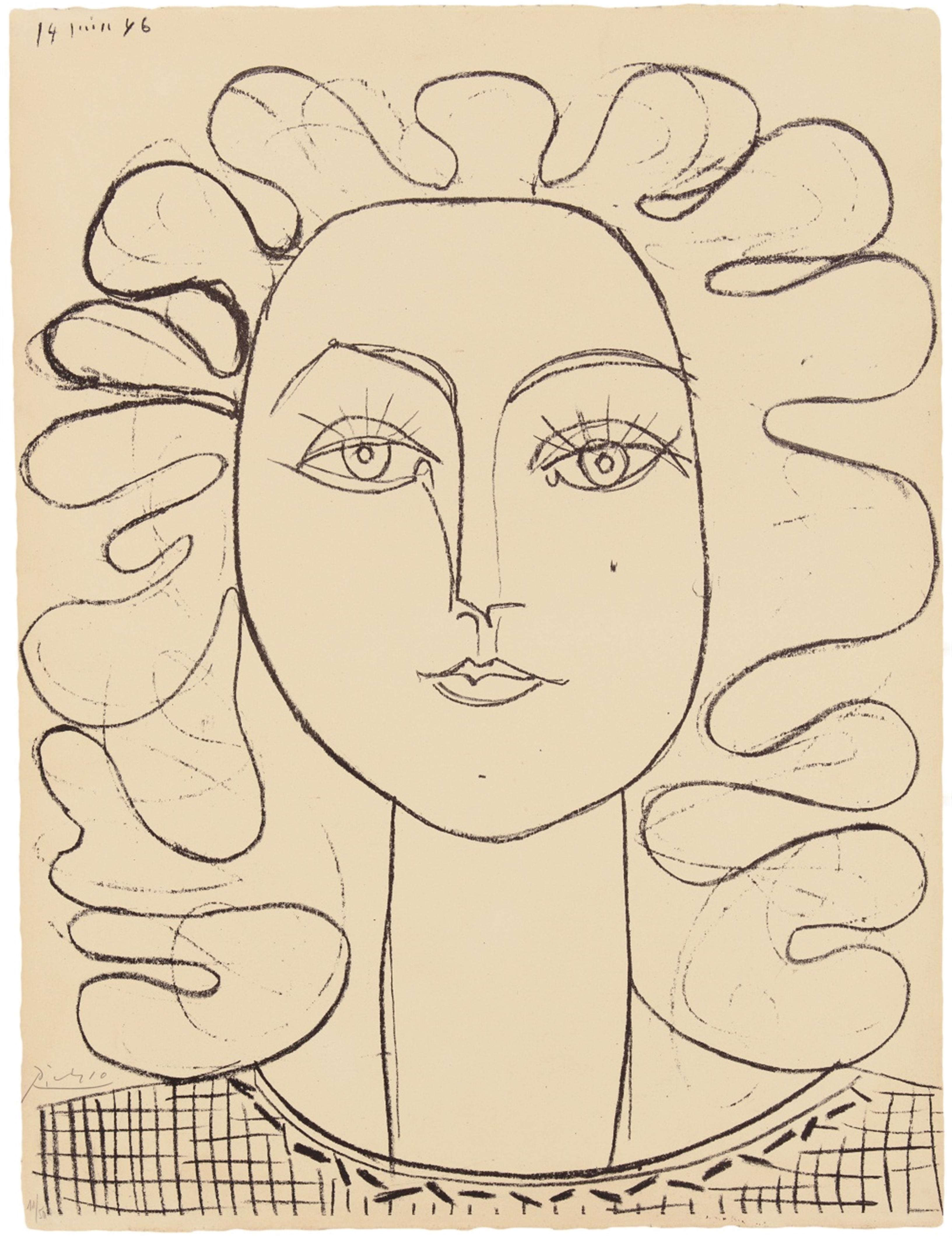 Pablo Picasso - Françoise aux cheveux ondulés - image-1