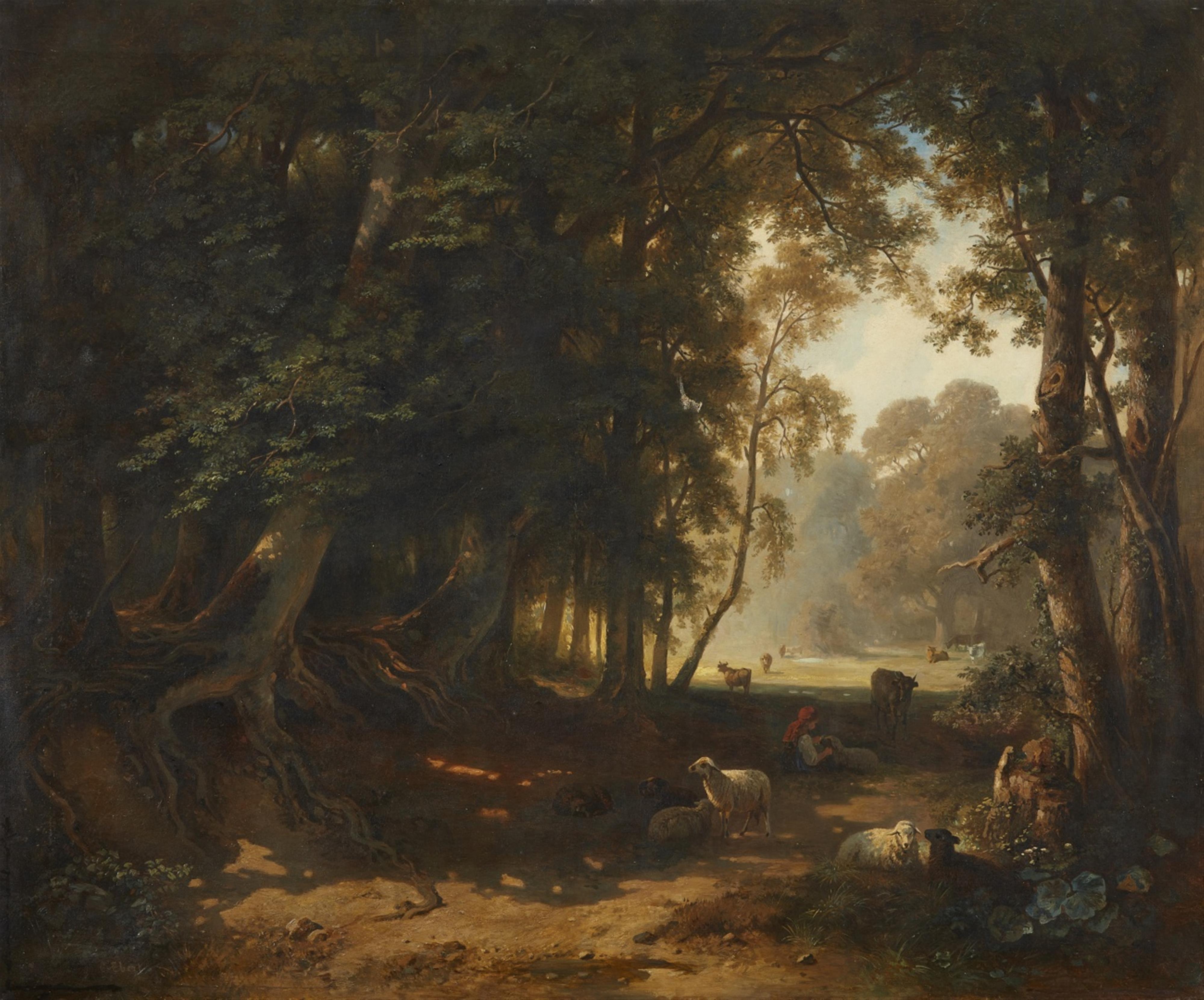Carl Ebert - Forest Path with Sheep - image-1