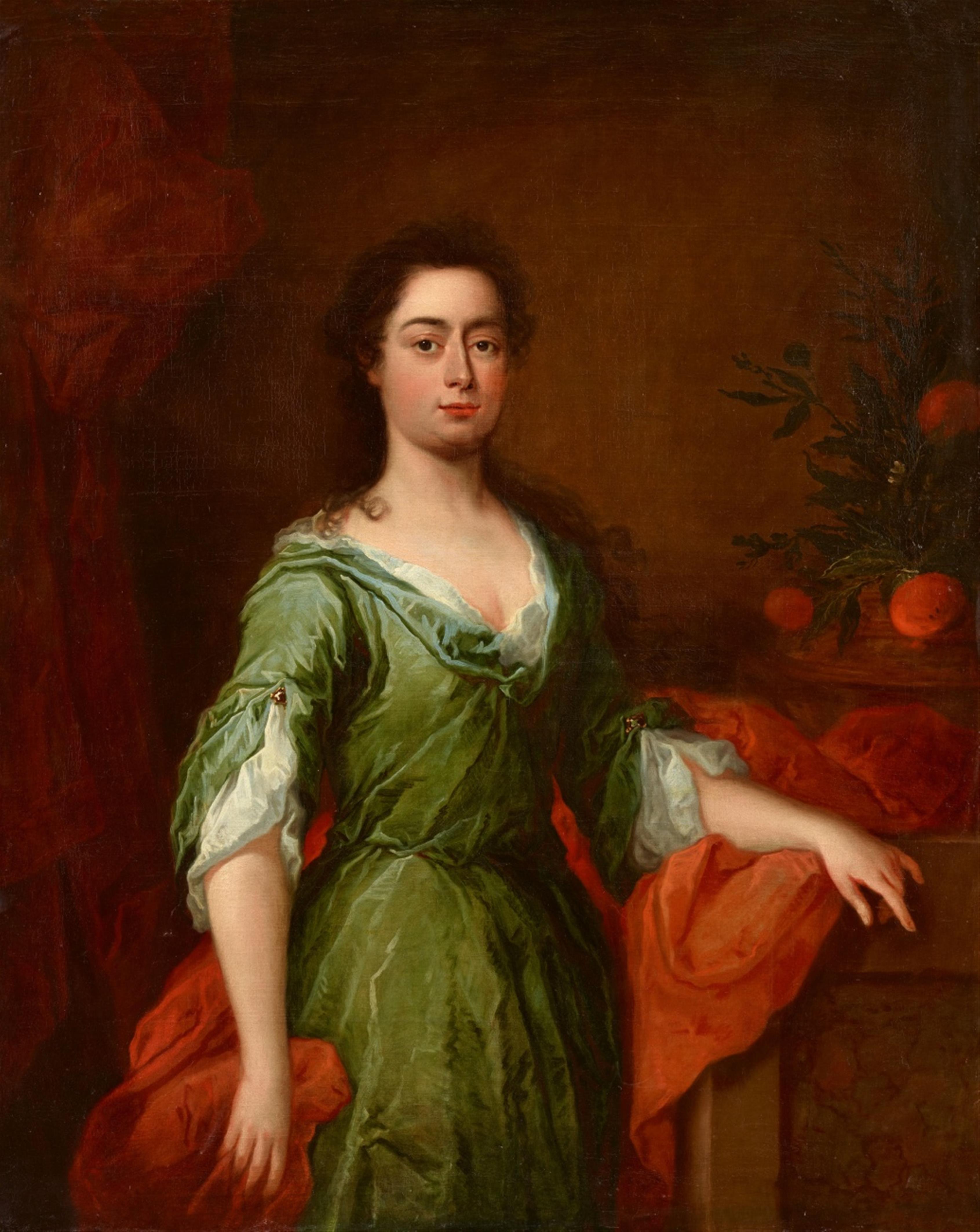 Michael Dahl, circle of - Portrait of a Lady in a Green Dress - image-1