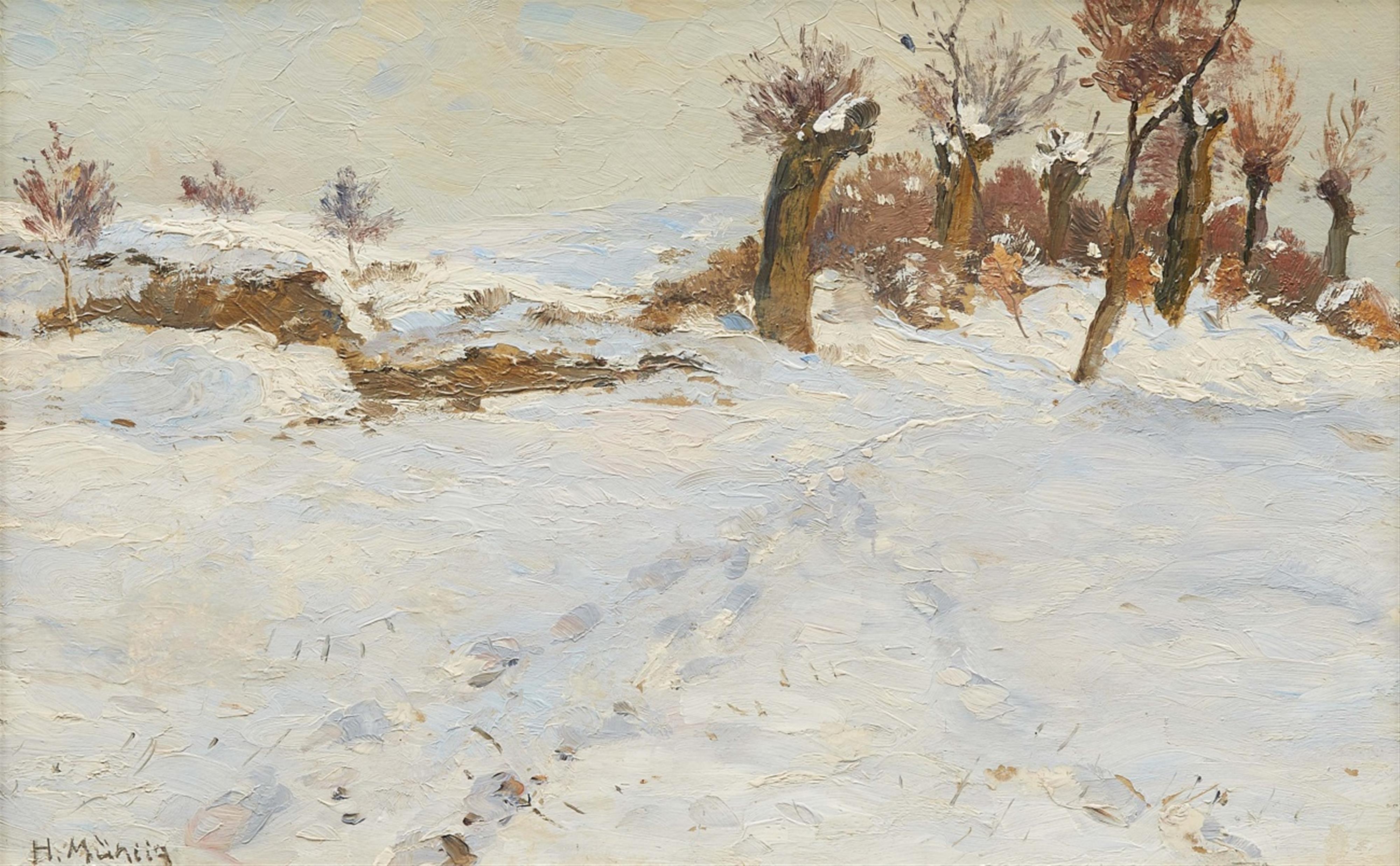 Hugo Mühlig - Snowy Winter Landscape - image-1