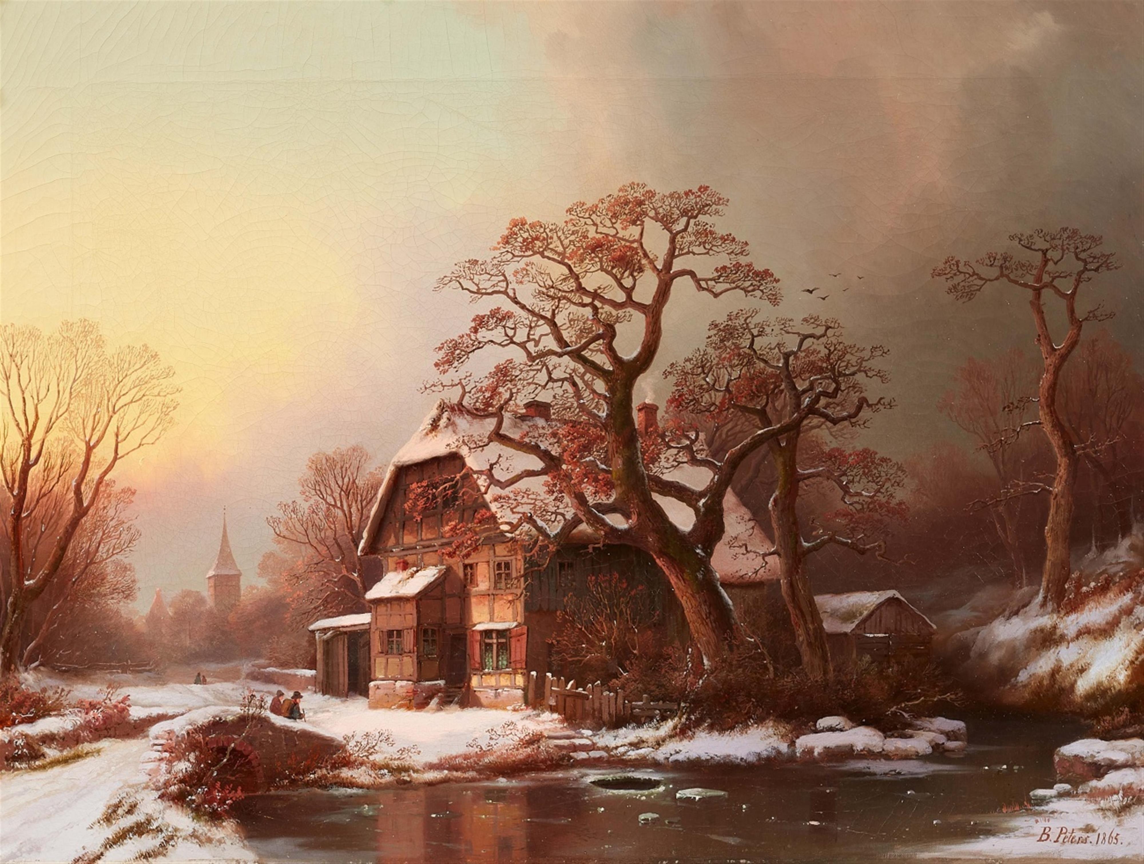 Bernhard Peters - Winterlandschaft mit Haus - image-1