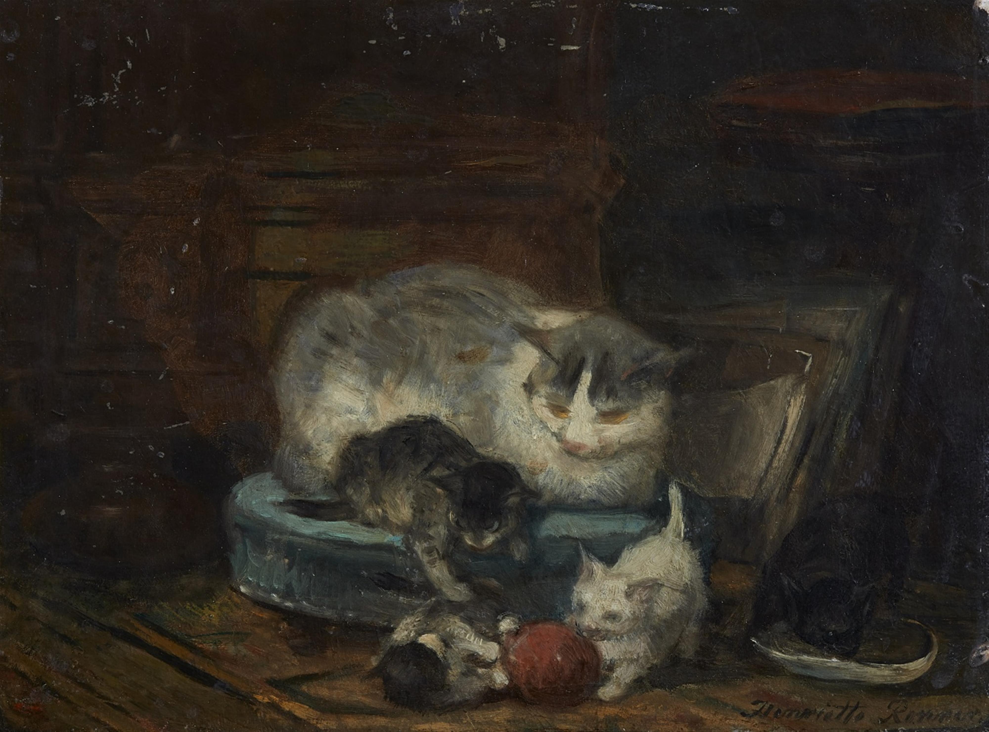 Henriette Ronner-Knip - Cats Playing - image-1