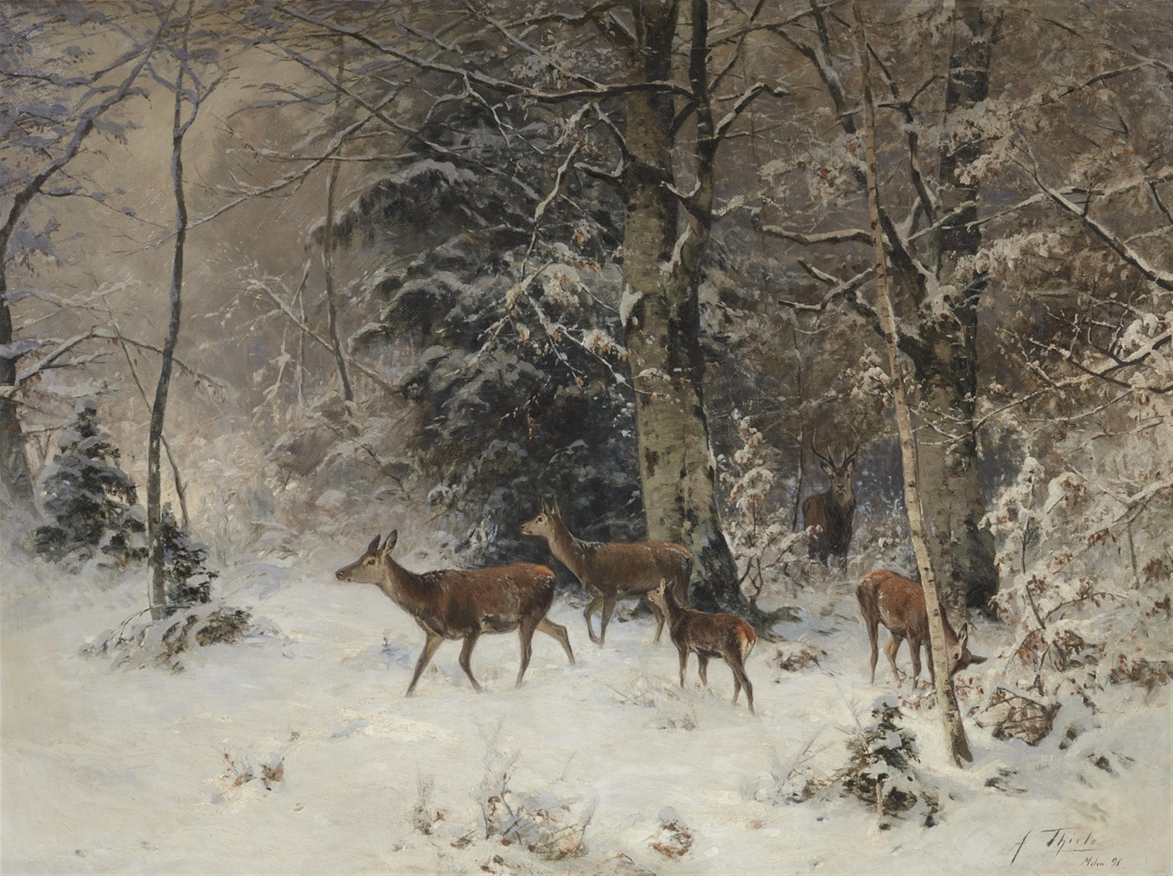Julius Arthur Thiele - Winter Landscape - image-1