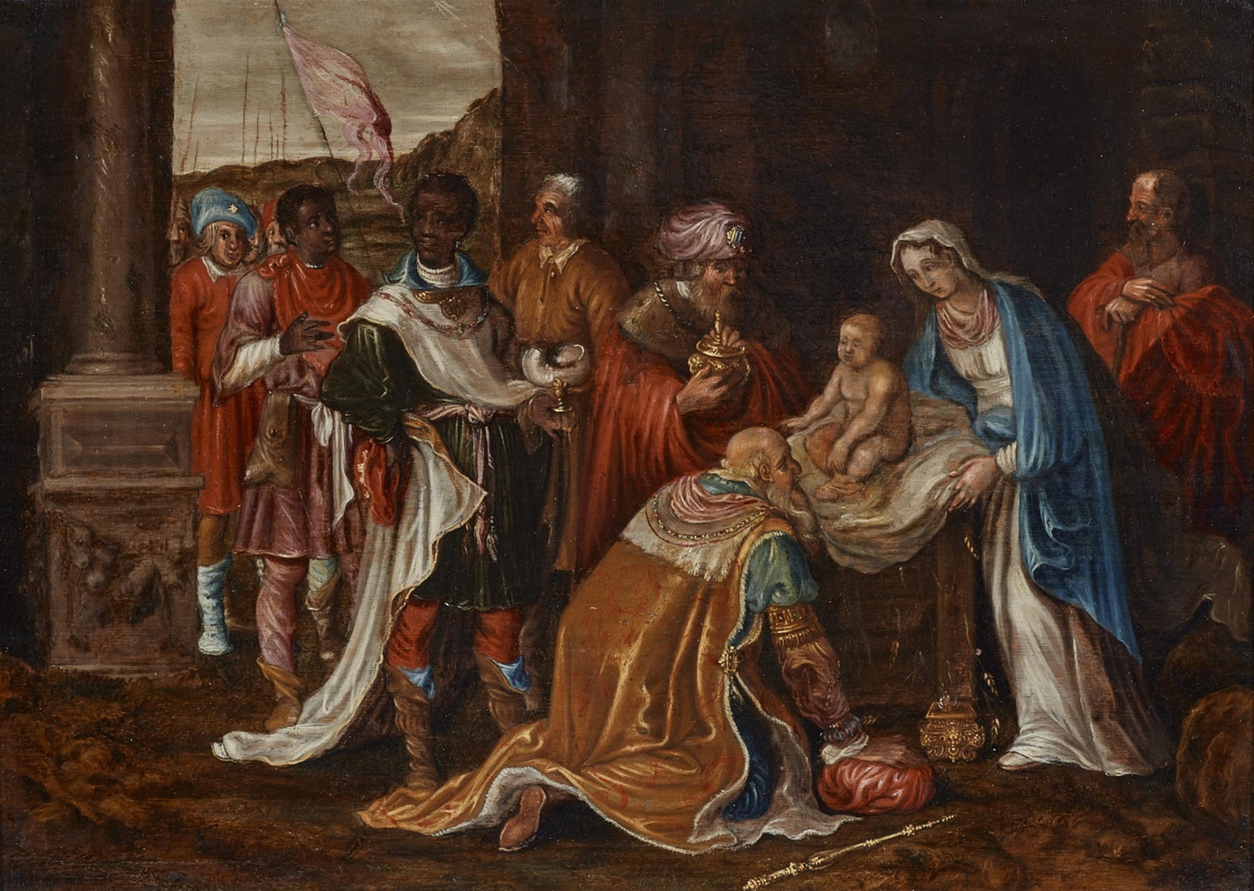 Deutscher Meister 17. Jahrhundert - Anbetung der Heiligen drei Könige - image-1