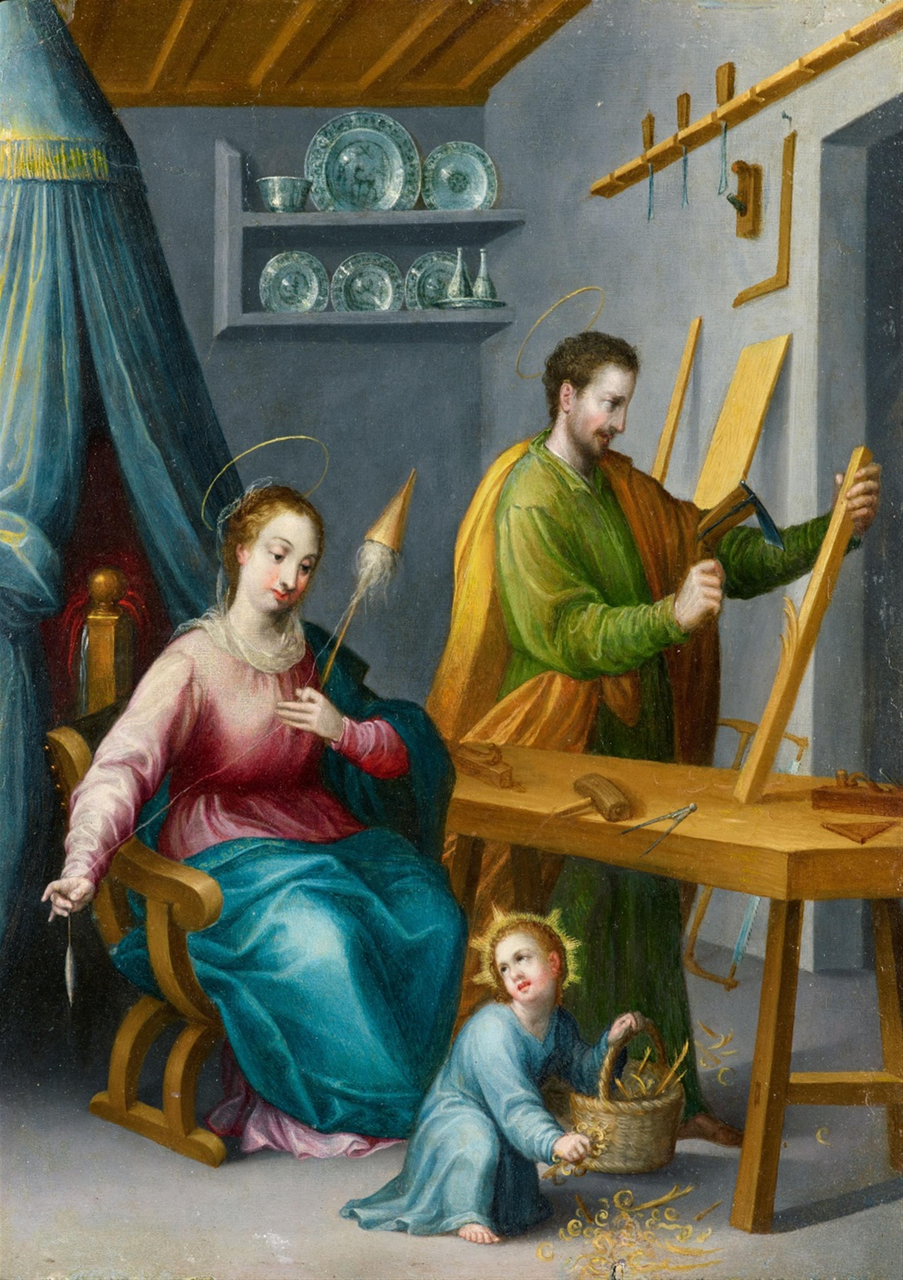 Sigismondo Laire - Maria mit dem Christuskind und dem heiligen Josef als Zimmermann - image-1