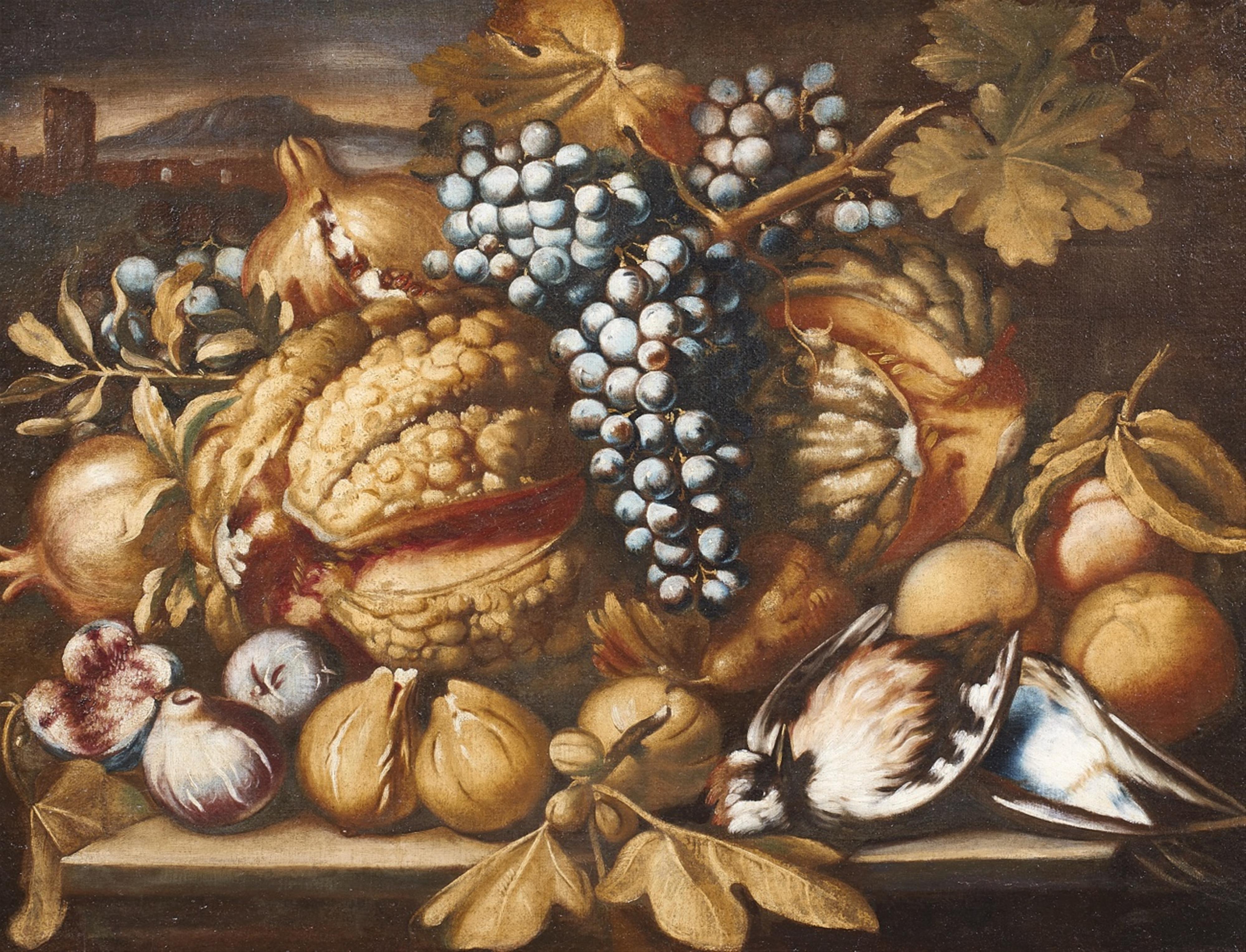 Abraham Brueghel - Früchtestillleben mit Vögeln - image-1