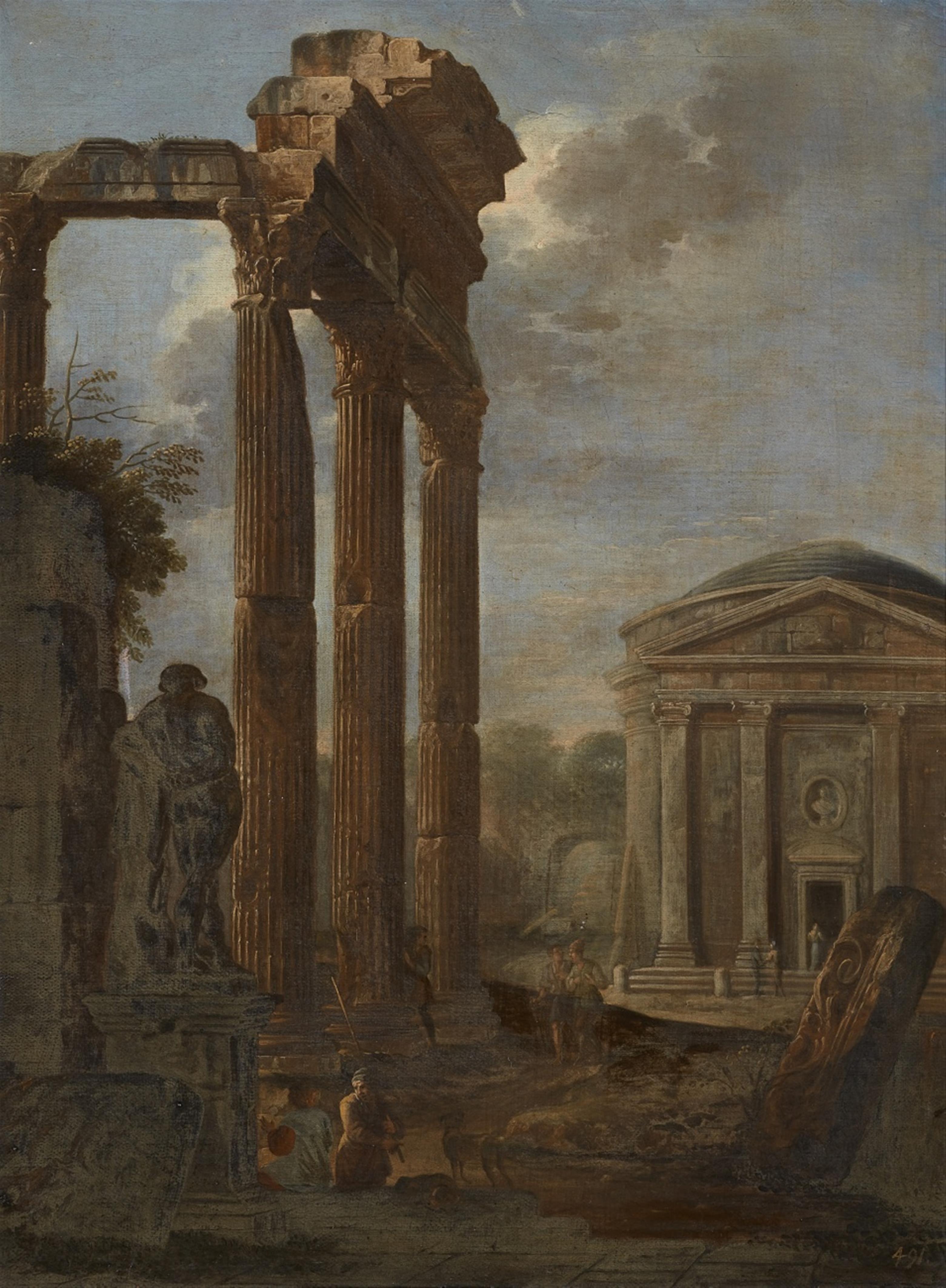 Domenico Roberti, zugeschrieben - Zwei Ruinendarstellungen - image-1