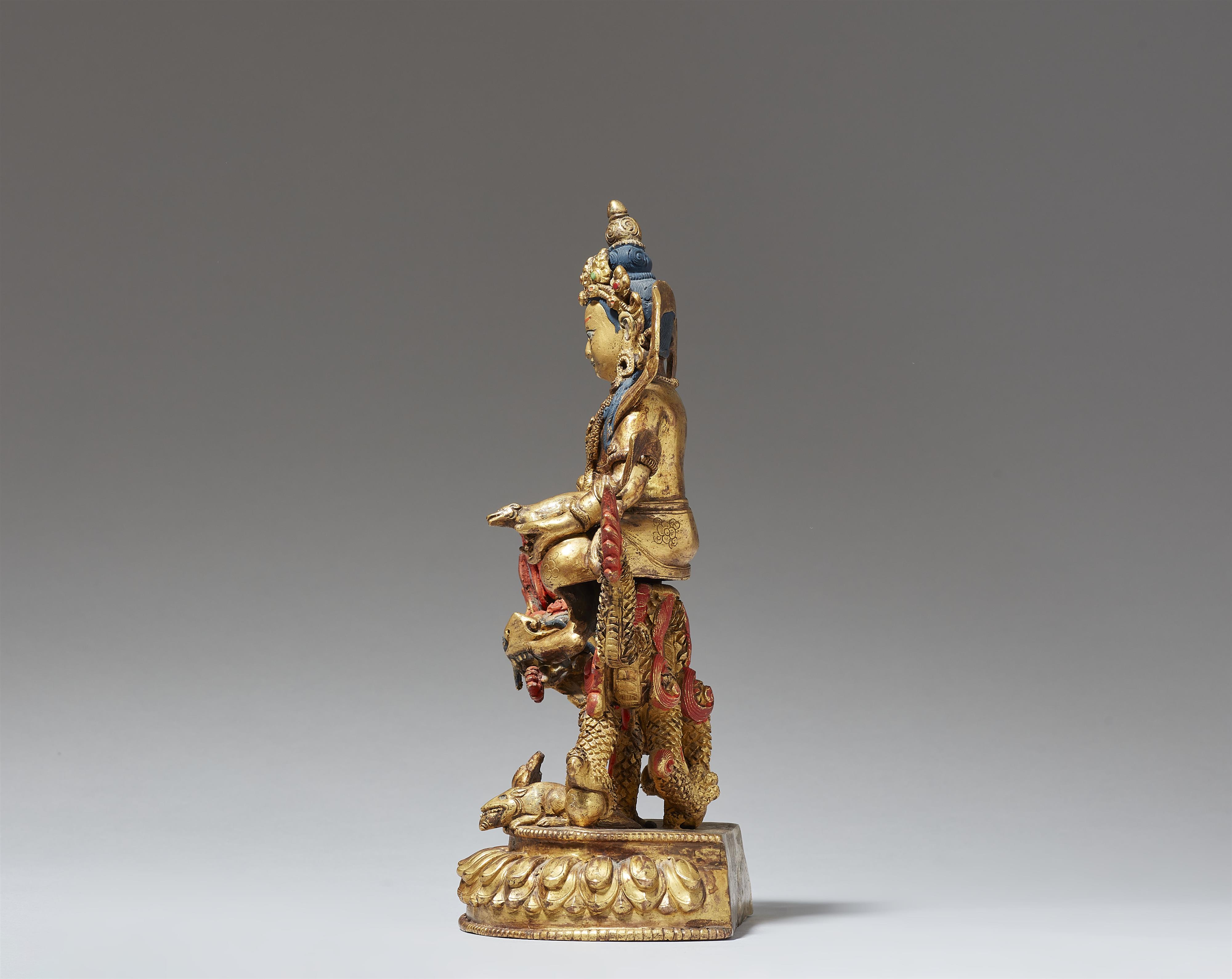 Jambhala. Feuervergoldete Bronze. Tibetochinesisch. Spätes 19. Jh. - image-3