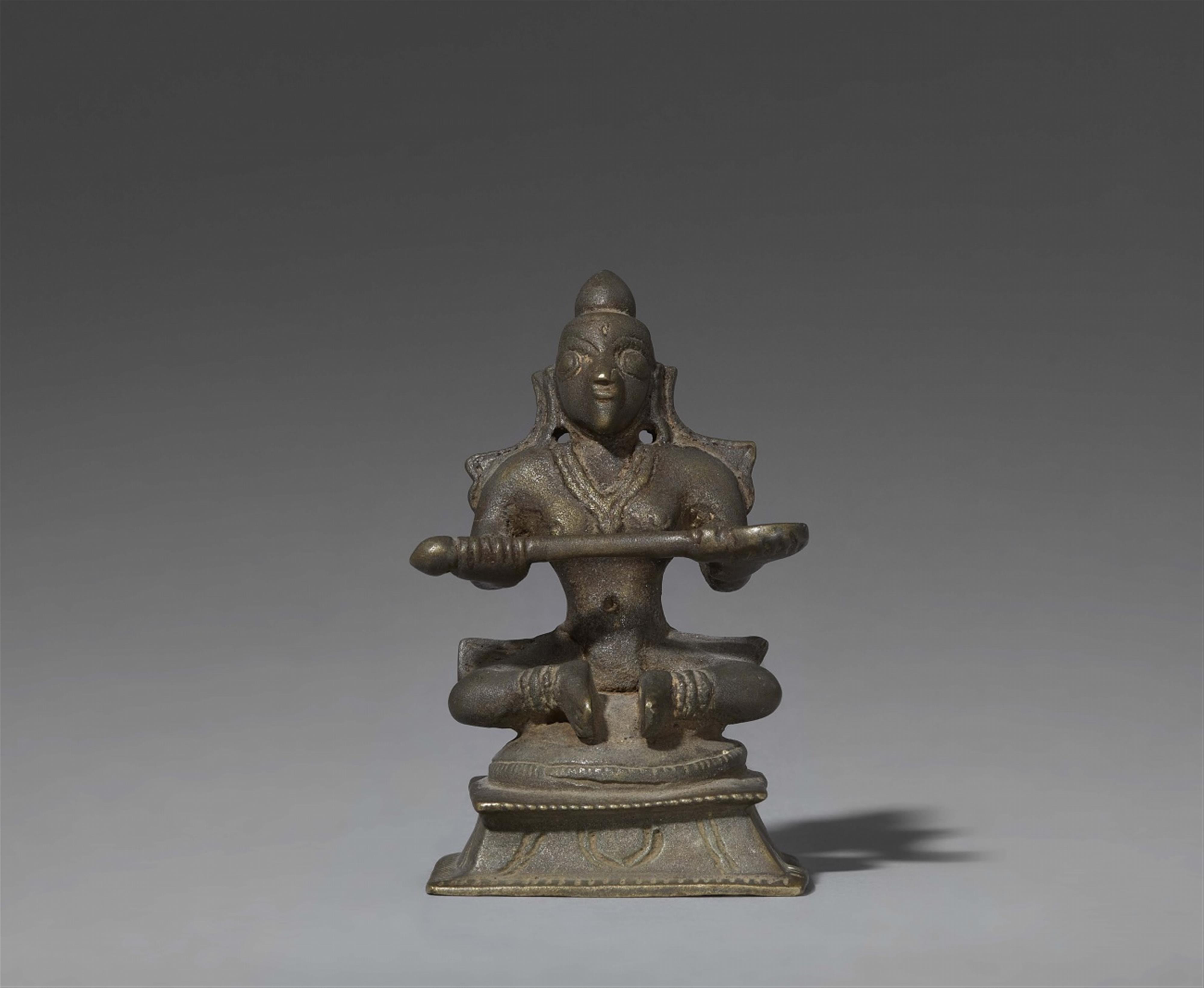 A Karnataka copper alloy figure of Annapurna. South India. 19th century - image-1