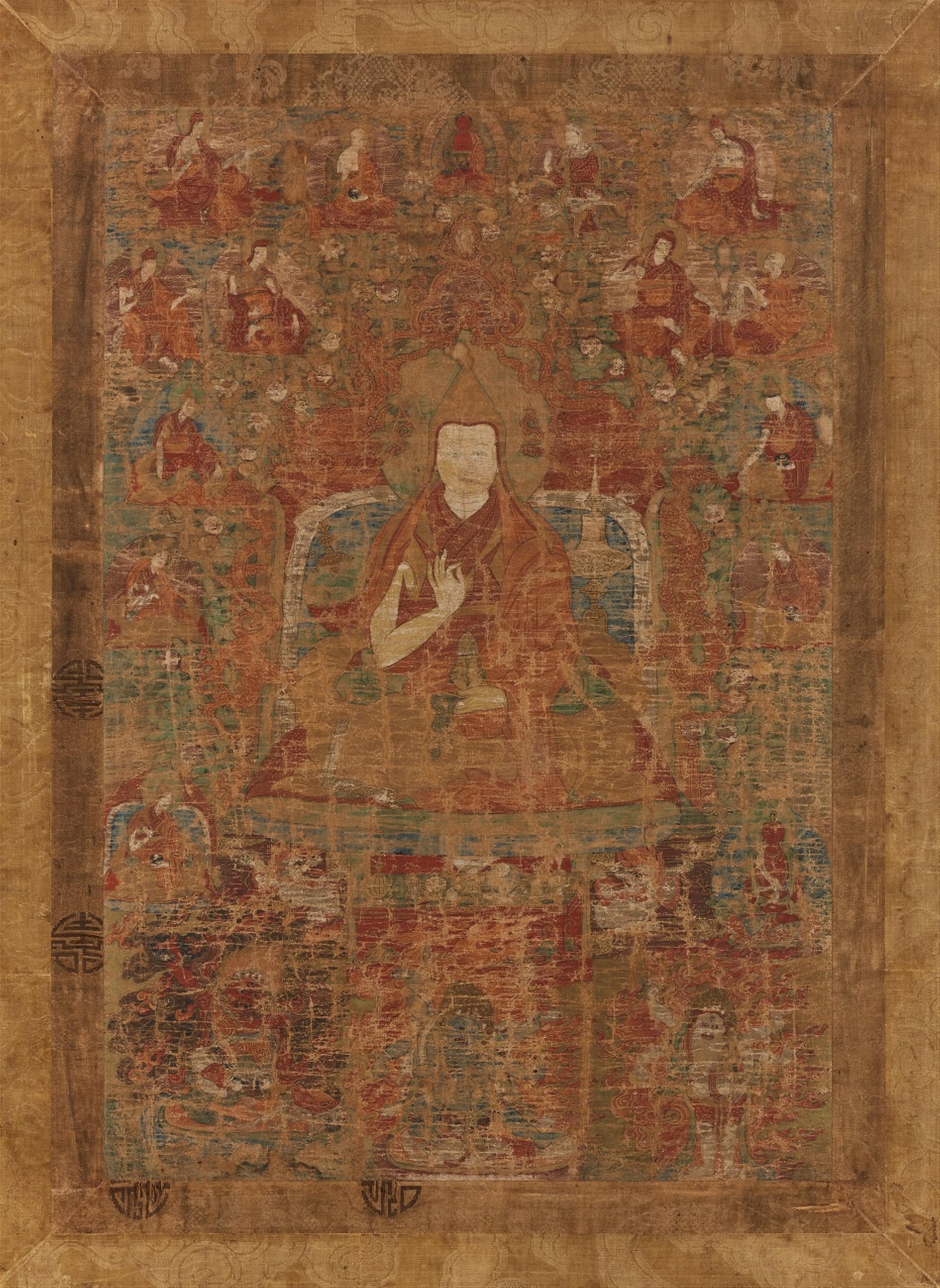 Thangka eines Dalai Lamas. Tibet. Spätes 18. Jh. - image-1