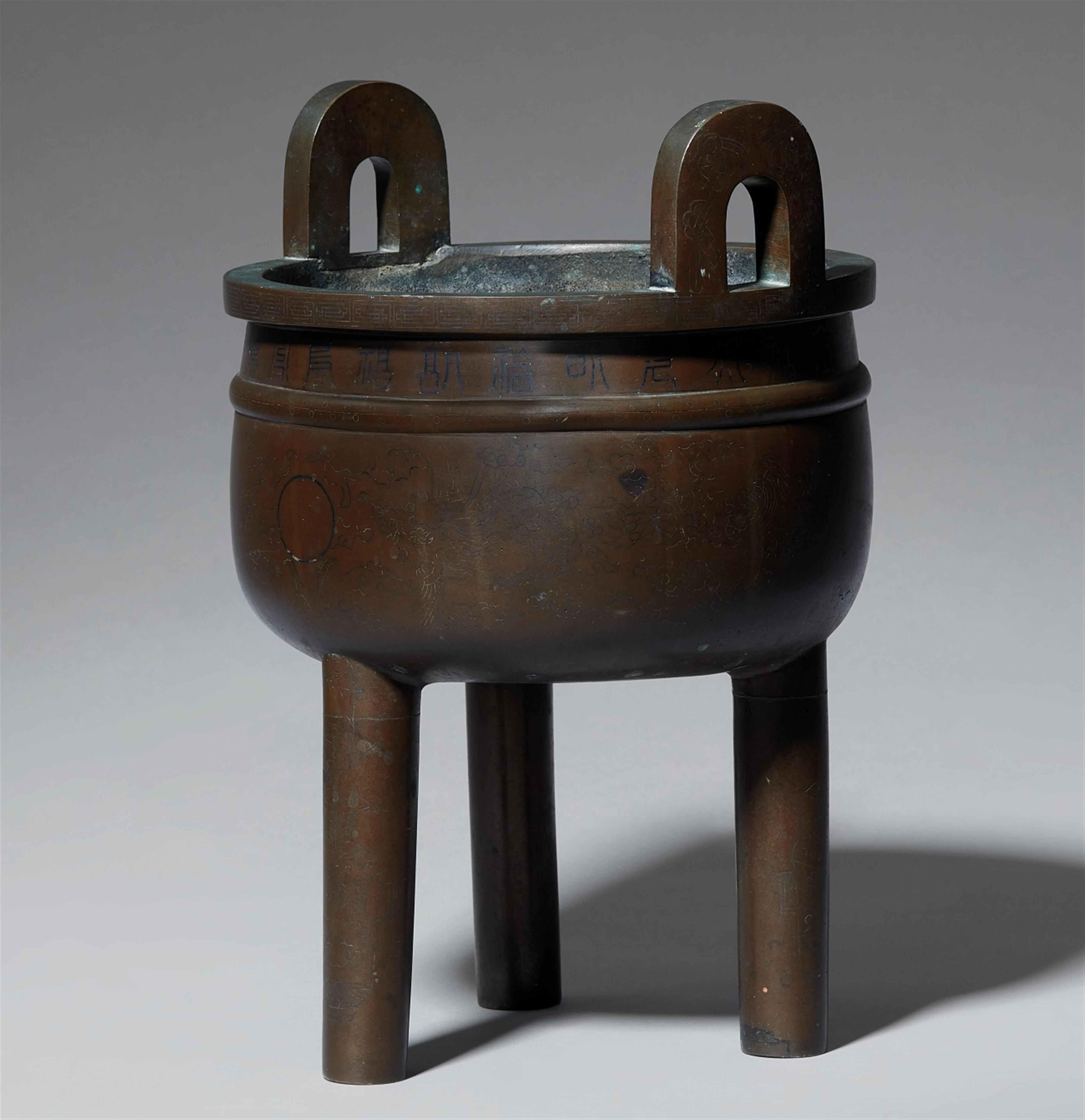 A bronze Shisou incense burner. Qing dynasty - image-1