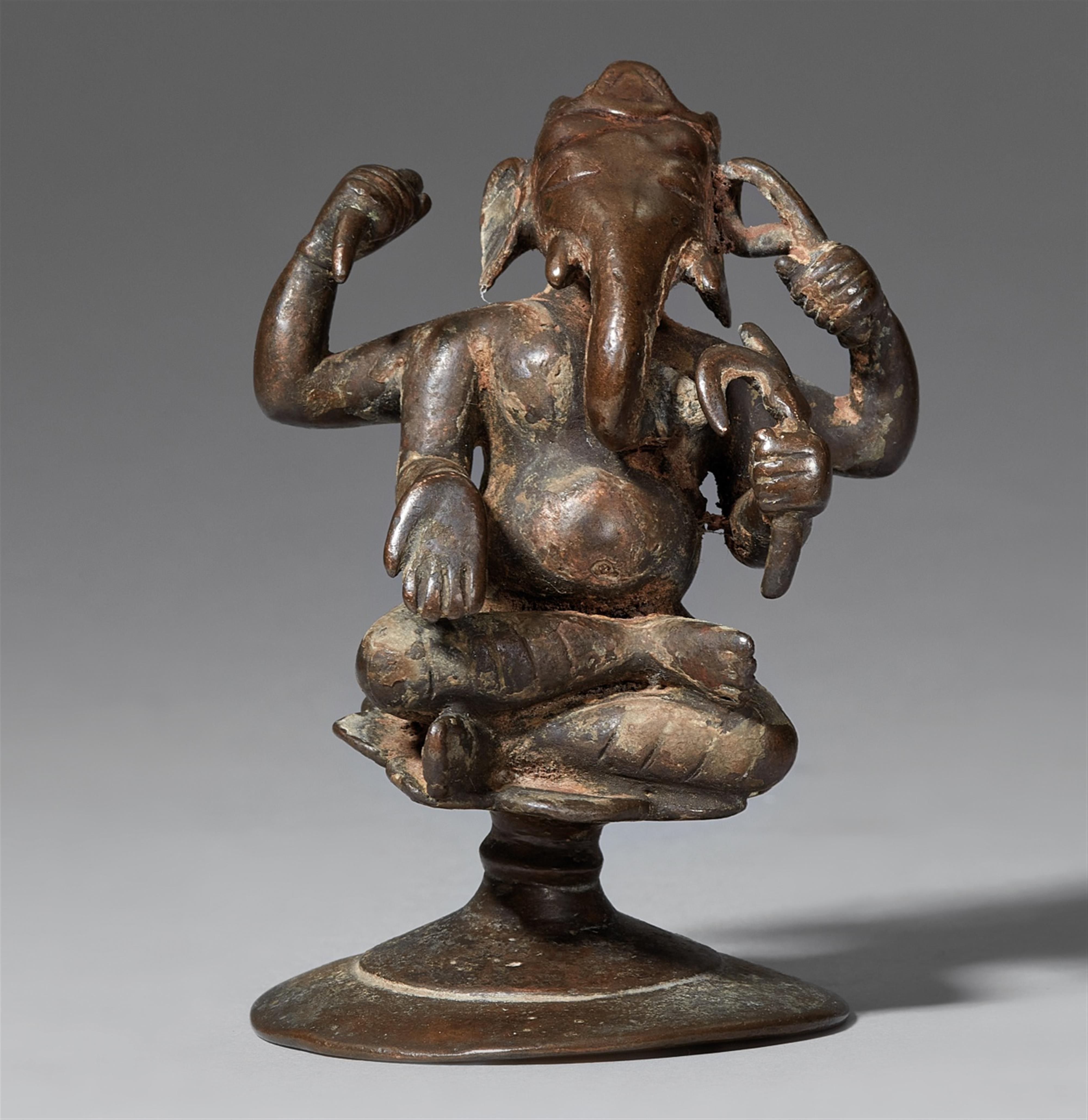 A copper alloy figure of Ganesha. 19th century - image-1