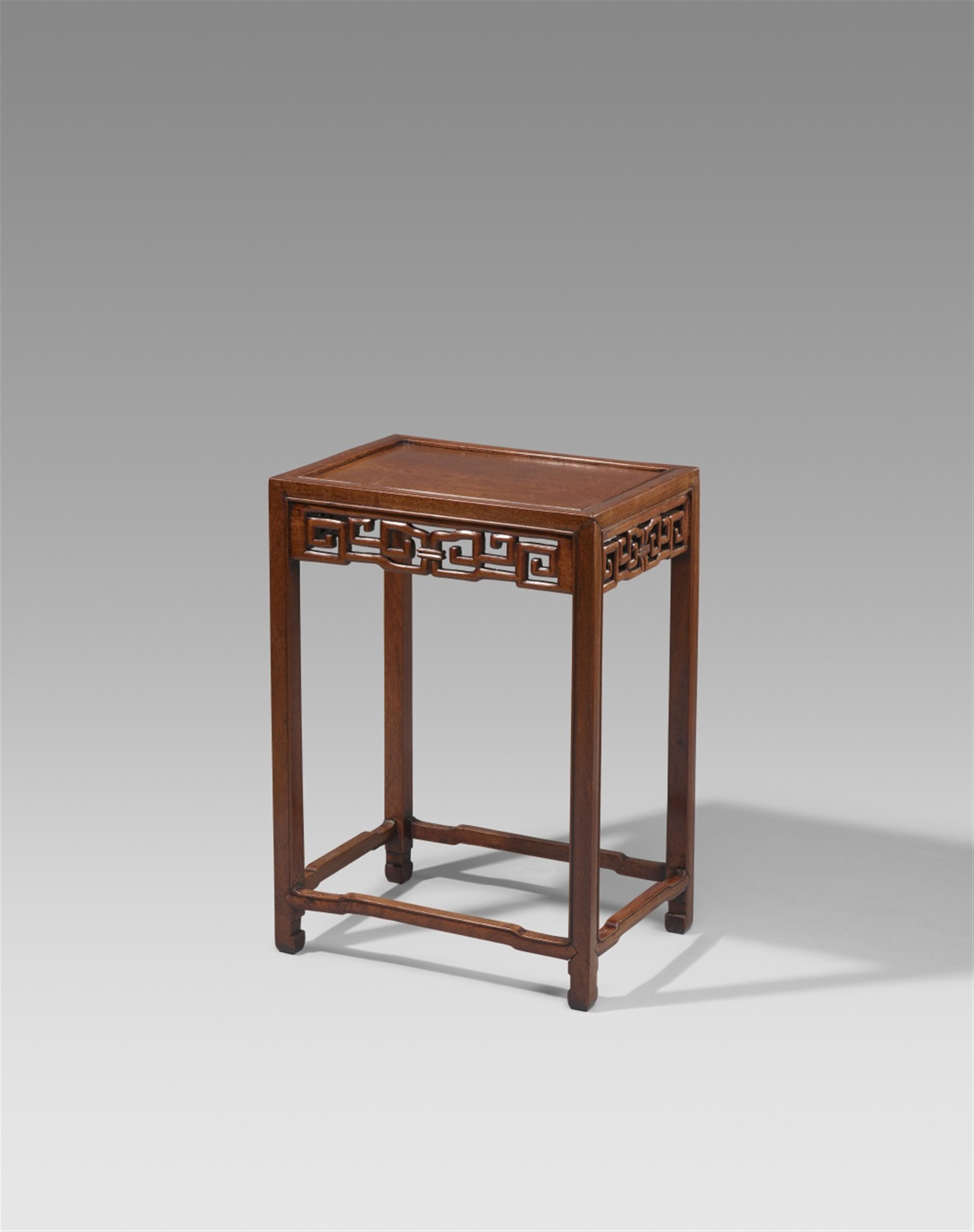 A tall hardwood side table - image-2