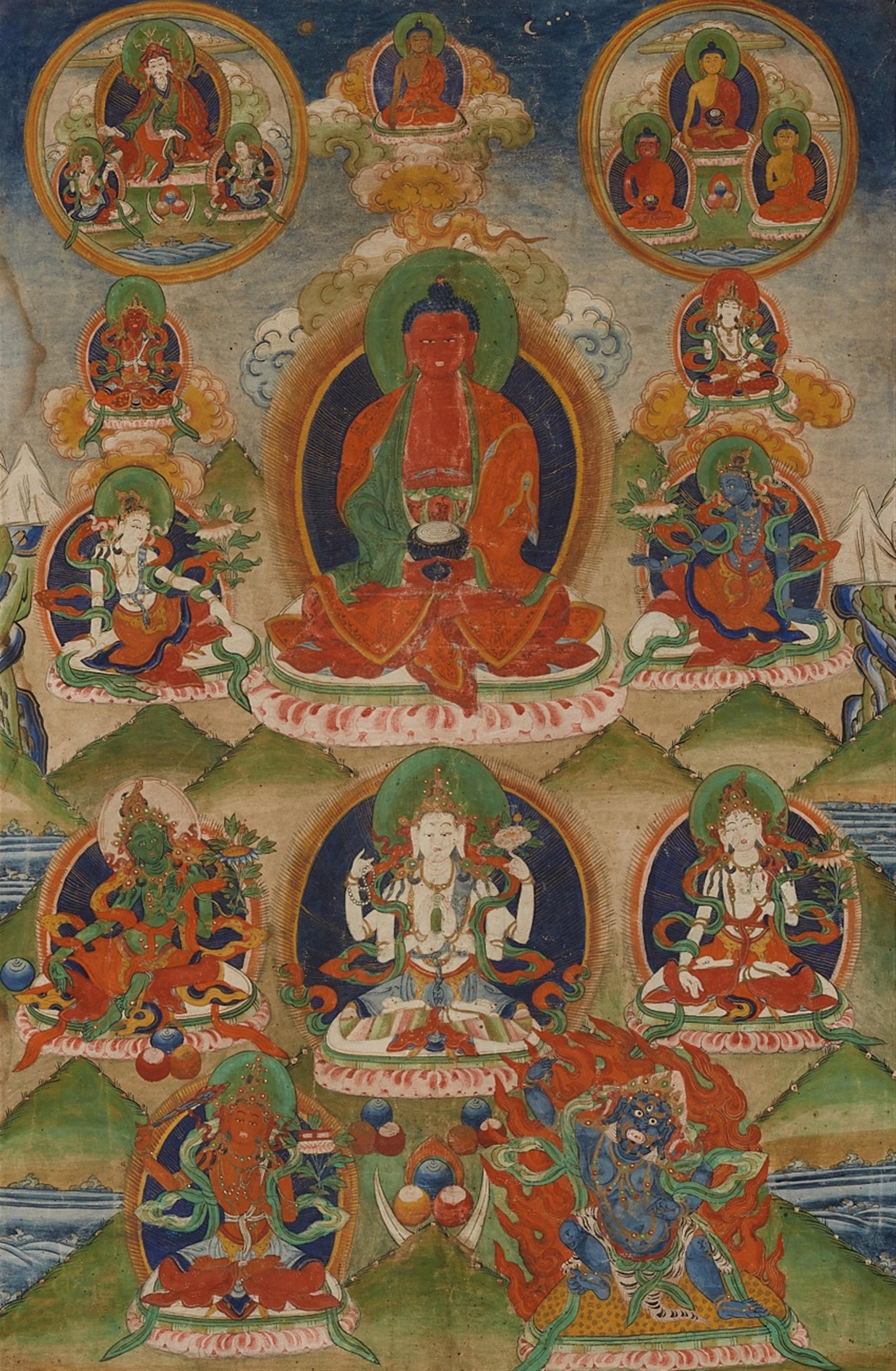 Thangka des Buddha Amitabha. Tibet. 19. Jh. - image-1