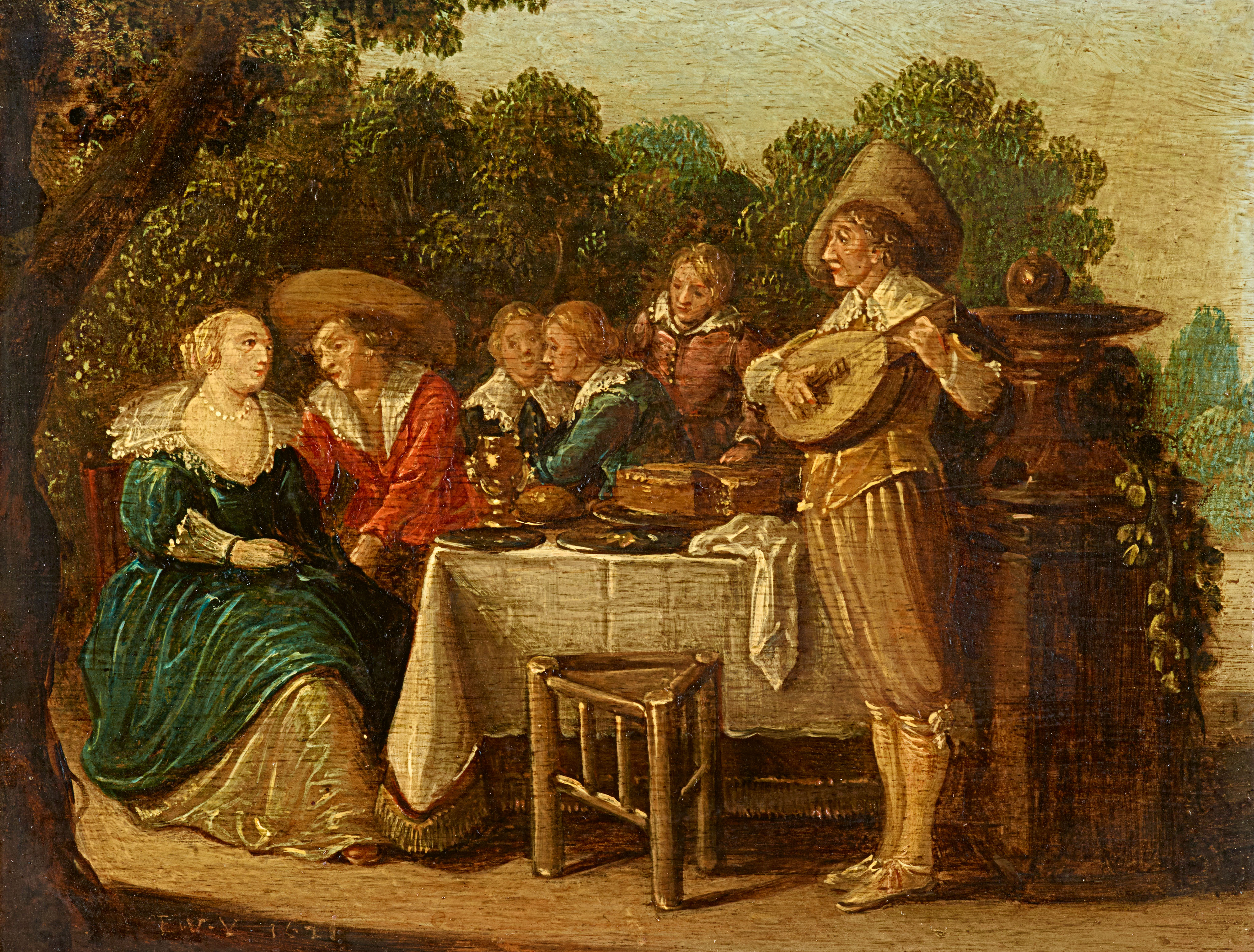 Esaias van de Velde, attributed to - Merry Company in the Open Air - image-1