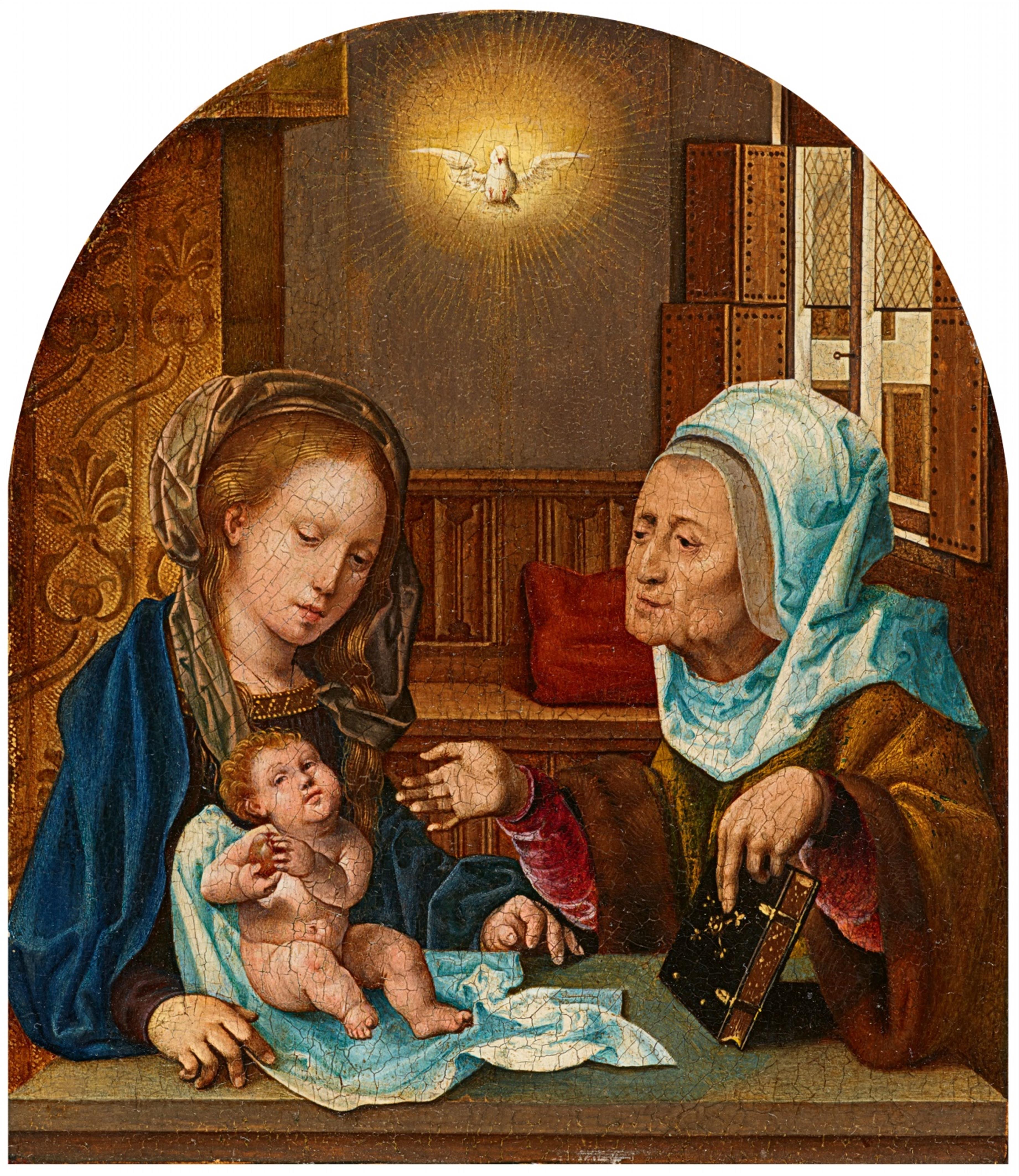 Master of the Lille Adoration, attributed to - The Virgin and Child with Saint Anne - image-1
