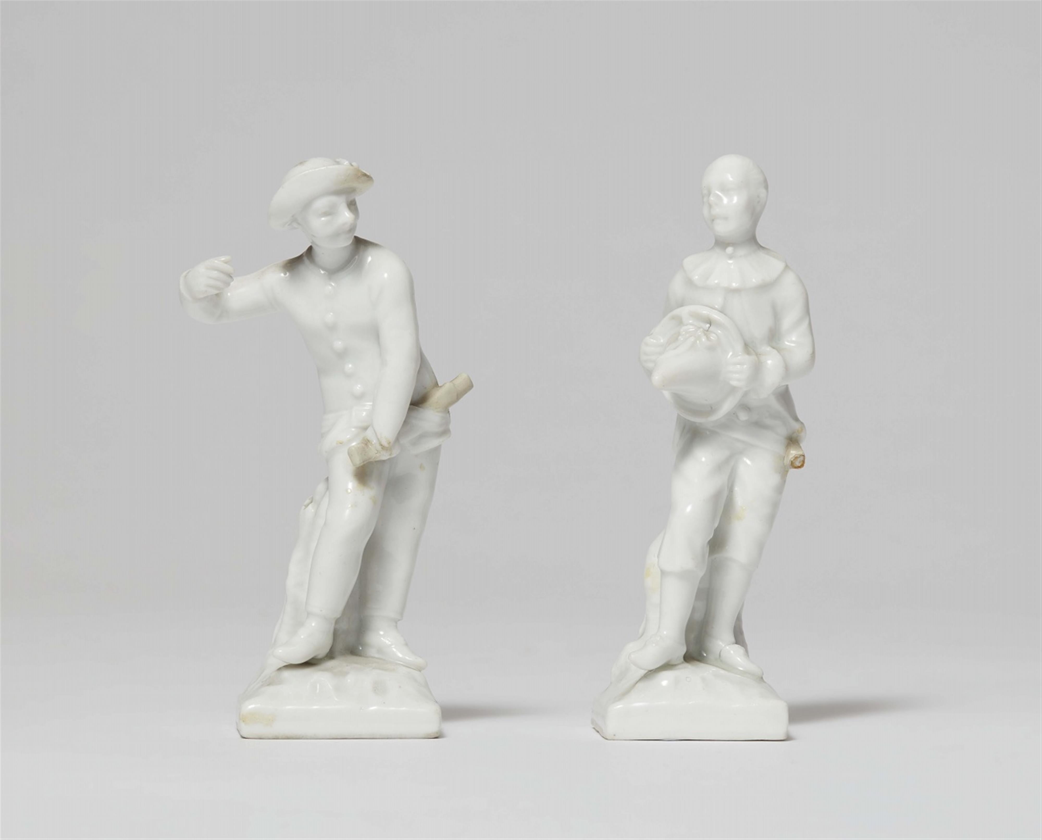 Two rare Berlin KPM porcelain commedia dell'arte figures - image-1