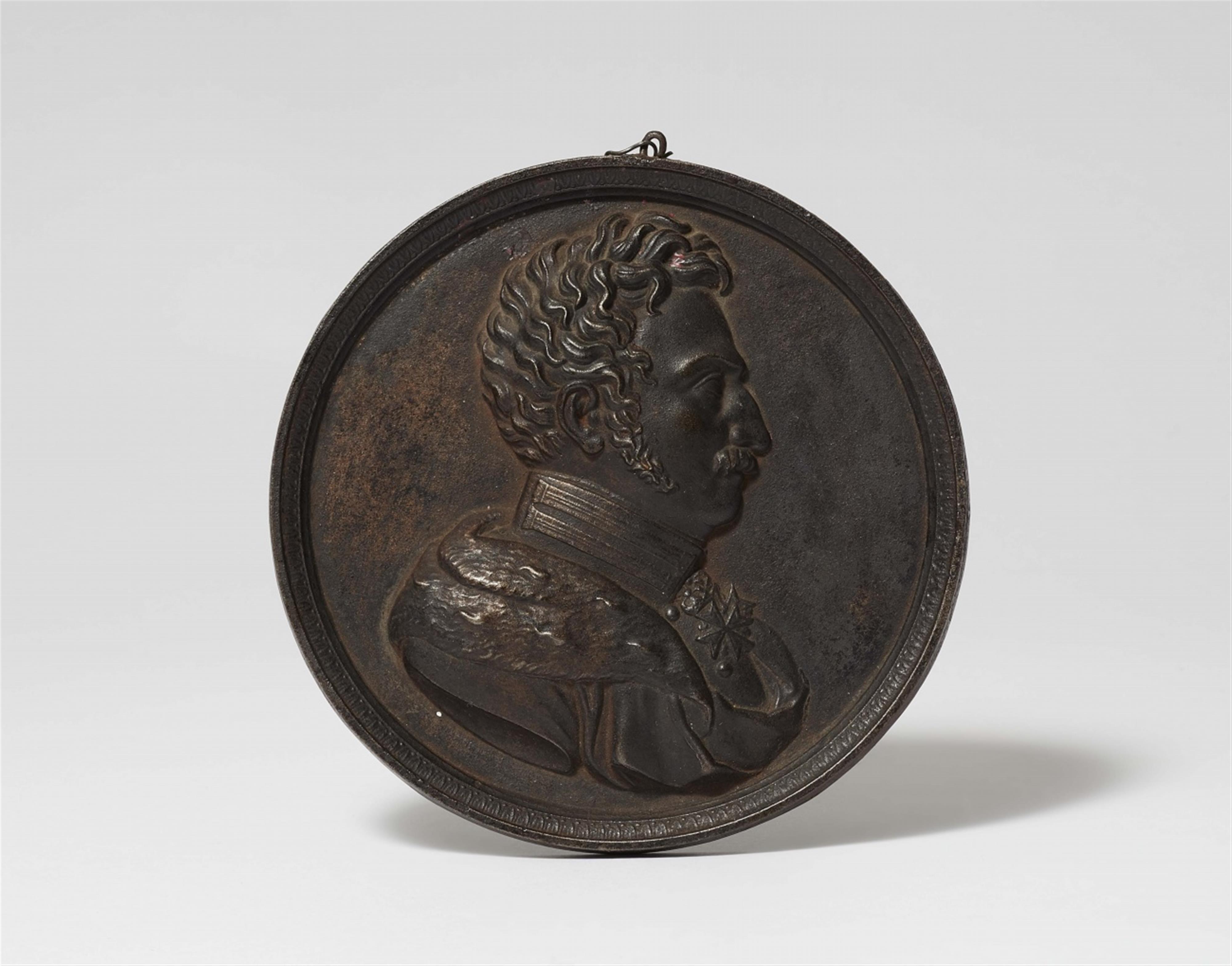A Prussian cast iron plaque with a portrait of Landgrave Wilhelm II of Hessen-Kassel - image-1