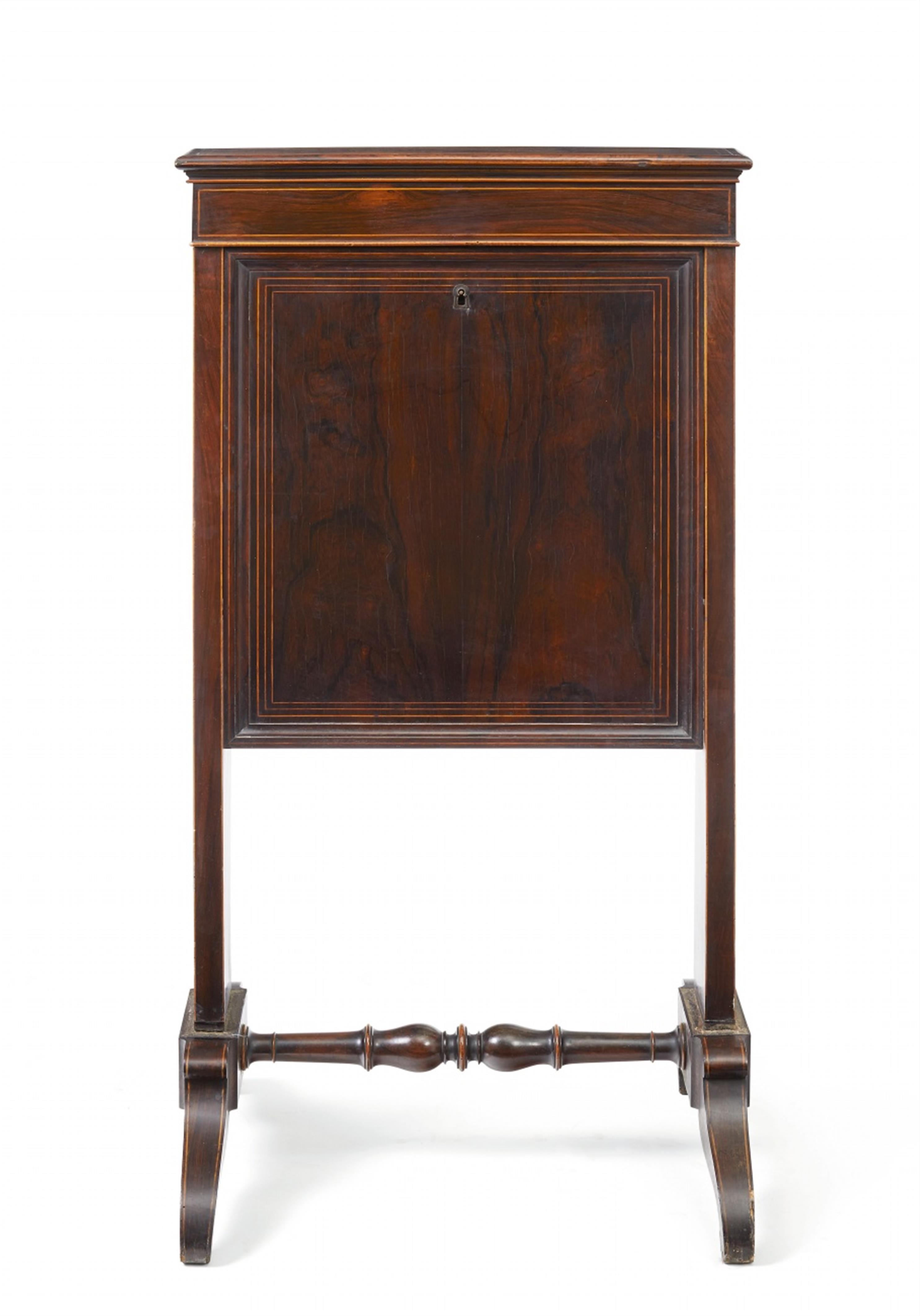 A patented secretaire designed as a fire screen - image-1