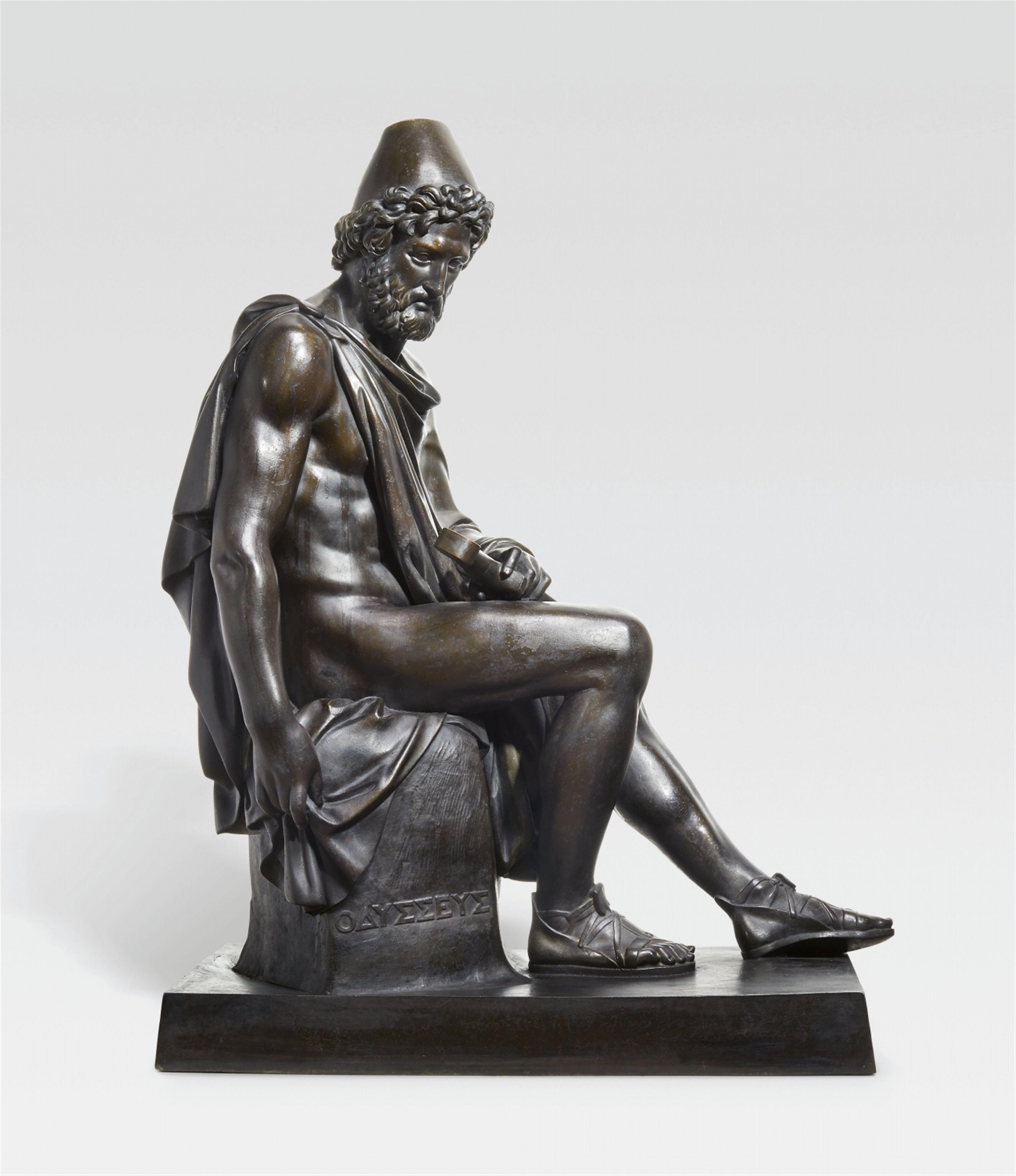 A cast zinc figure of the returning Odysseus - image-1