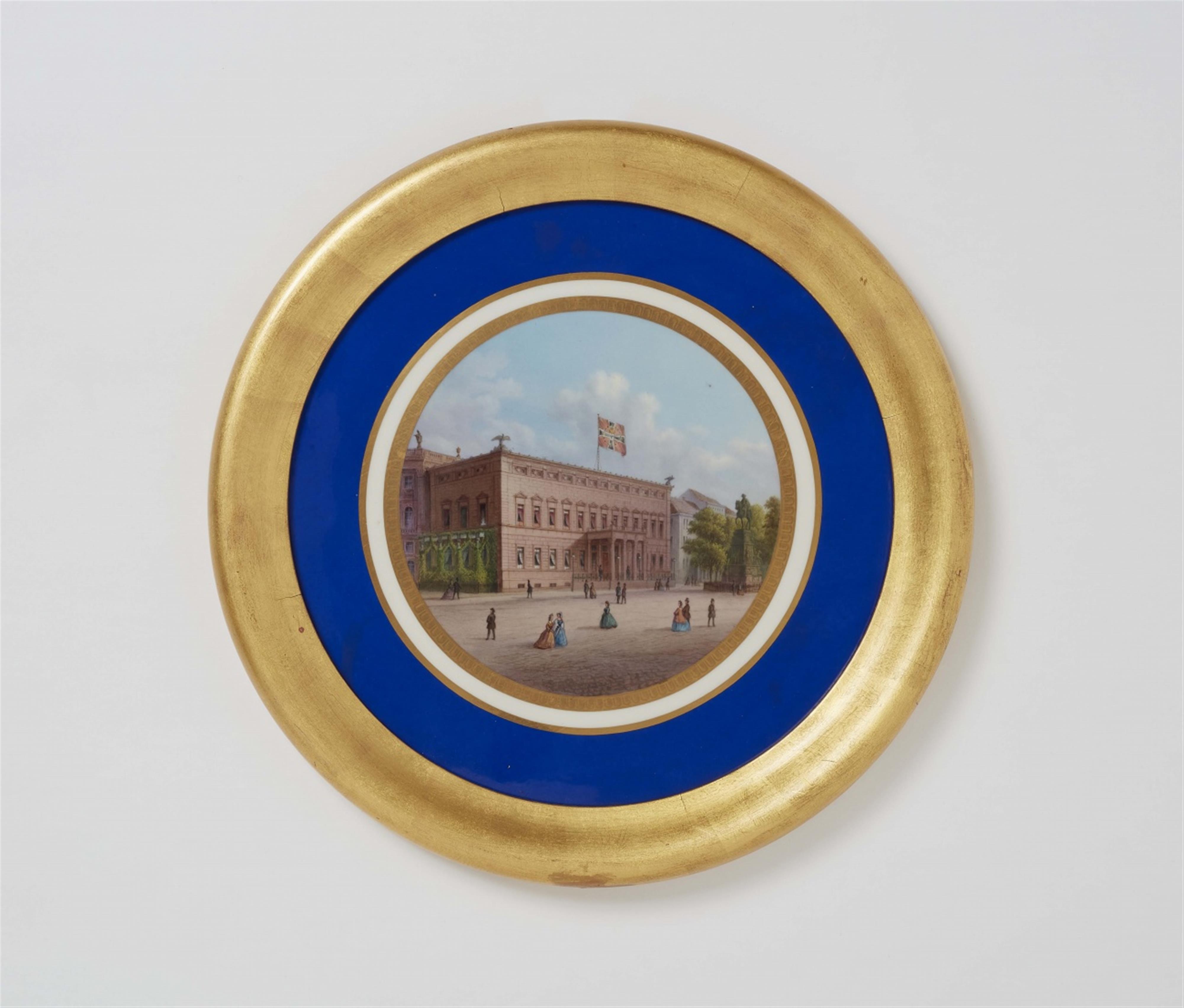 A Berlin KPM porcelain plaque with the Kaiser Wilhelm Palais - image-1