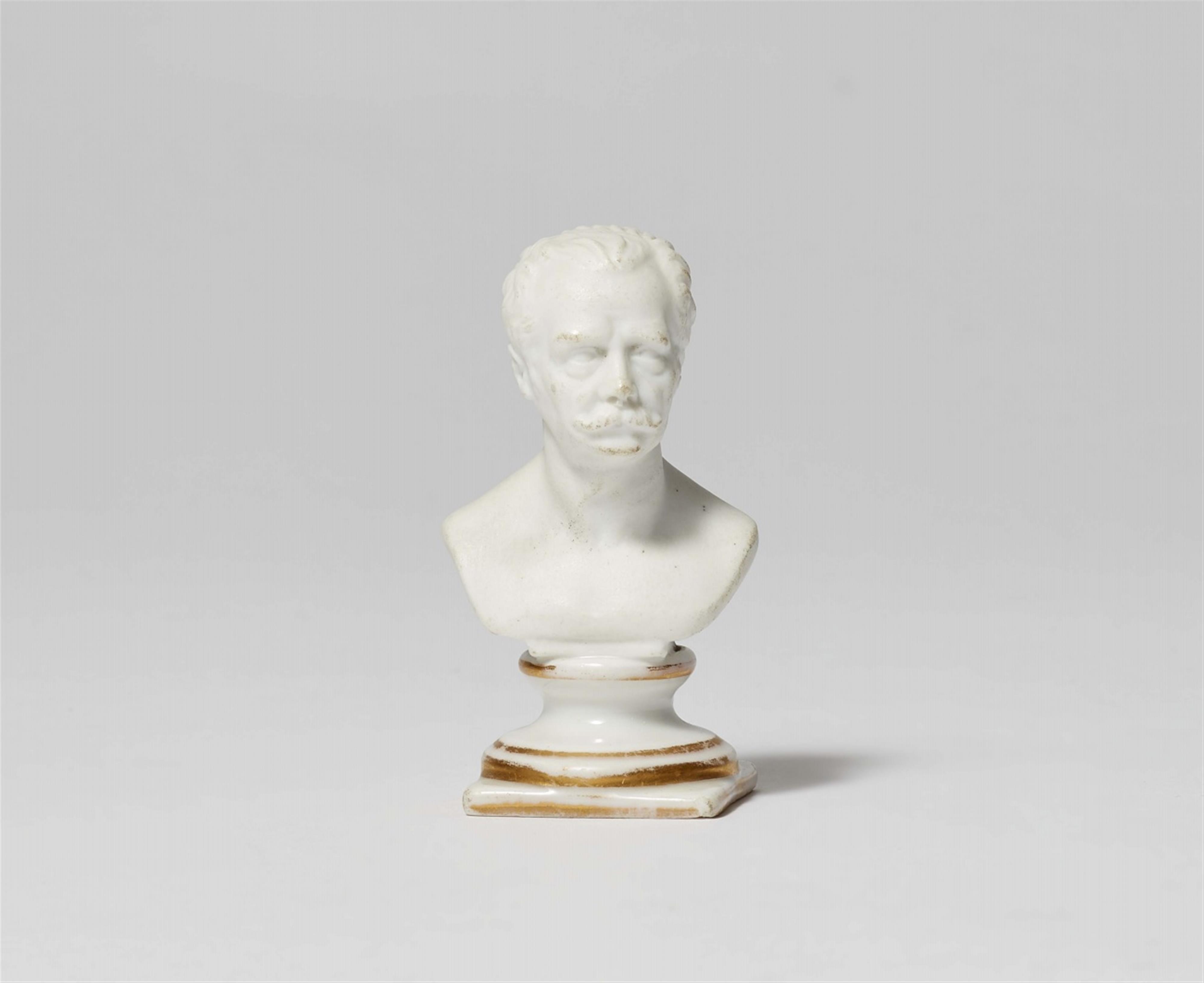 A Berlin KPM biscuit porcelain bust of King Wilhelm I - image-2