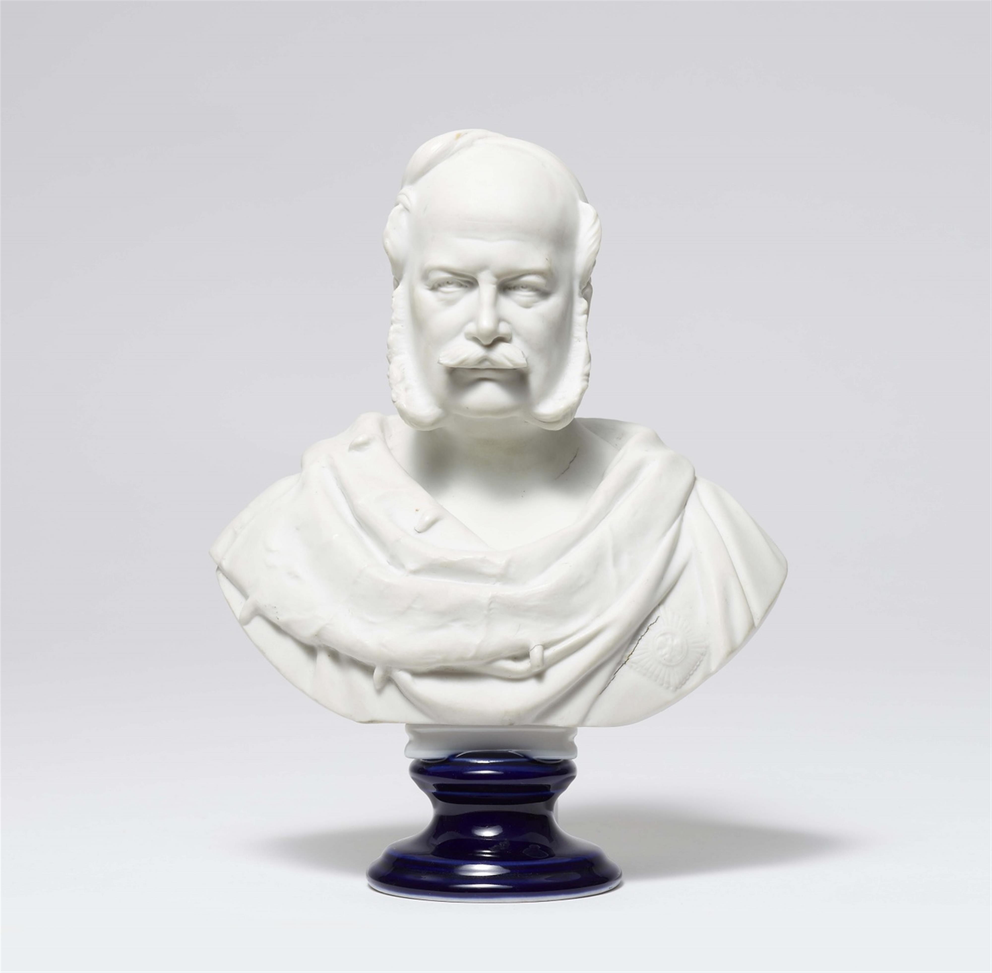 A Berlin KPM biscuit porcelain bust of King Wilhelm I - image-1