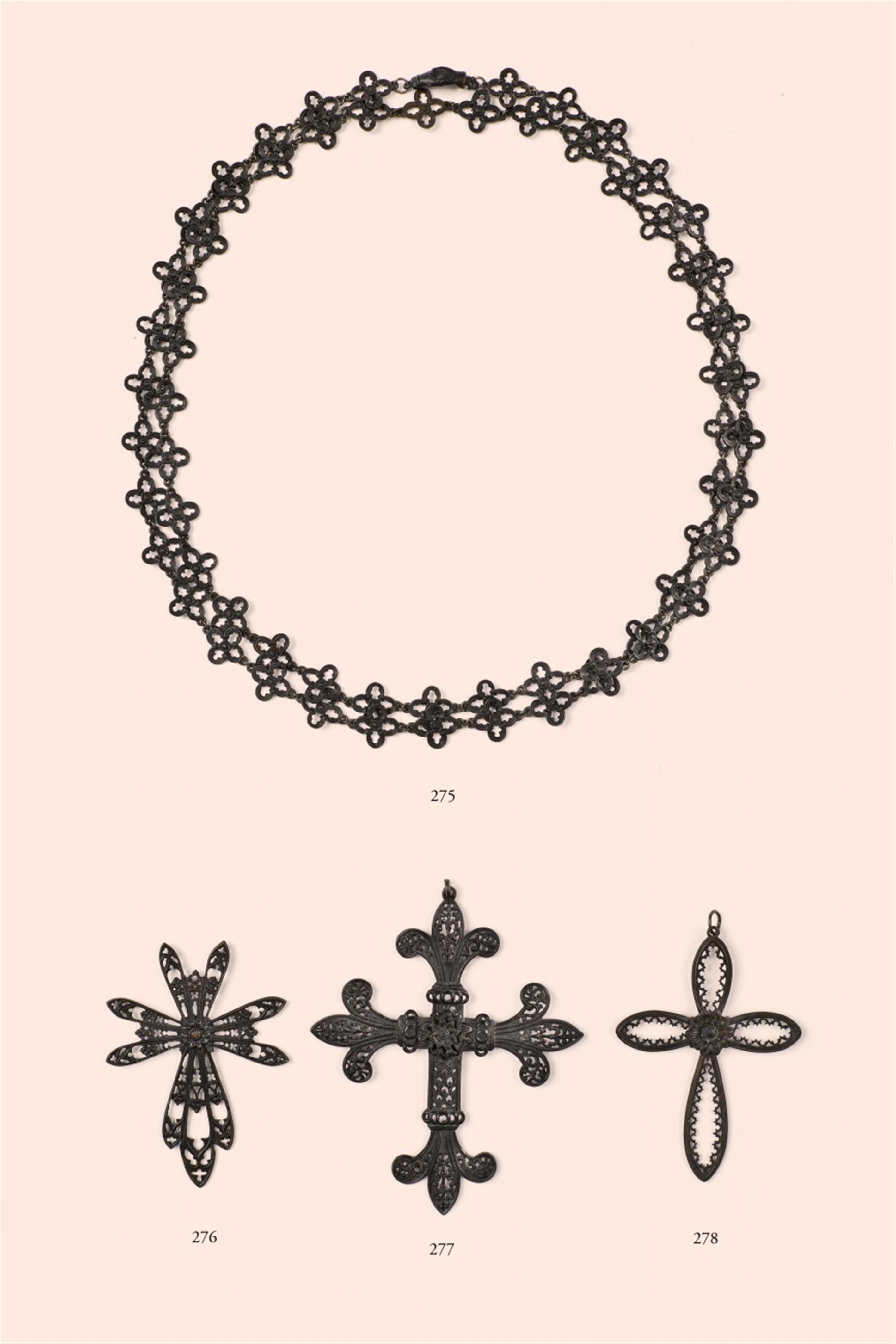 A Gothic Revival cast iron necklace - image-1