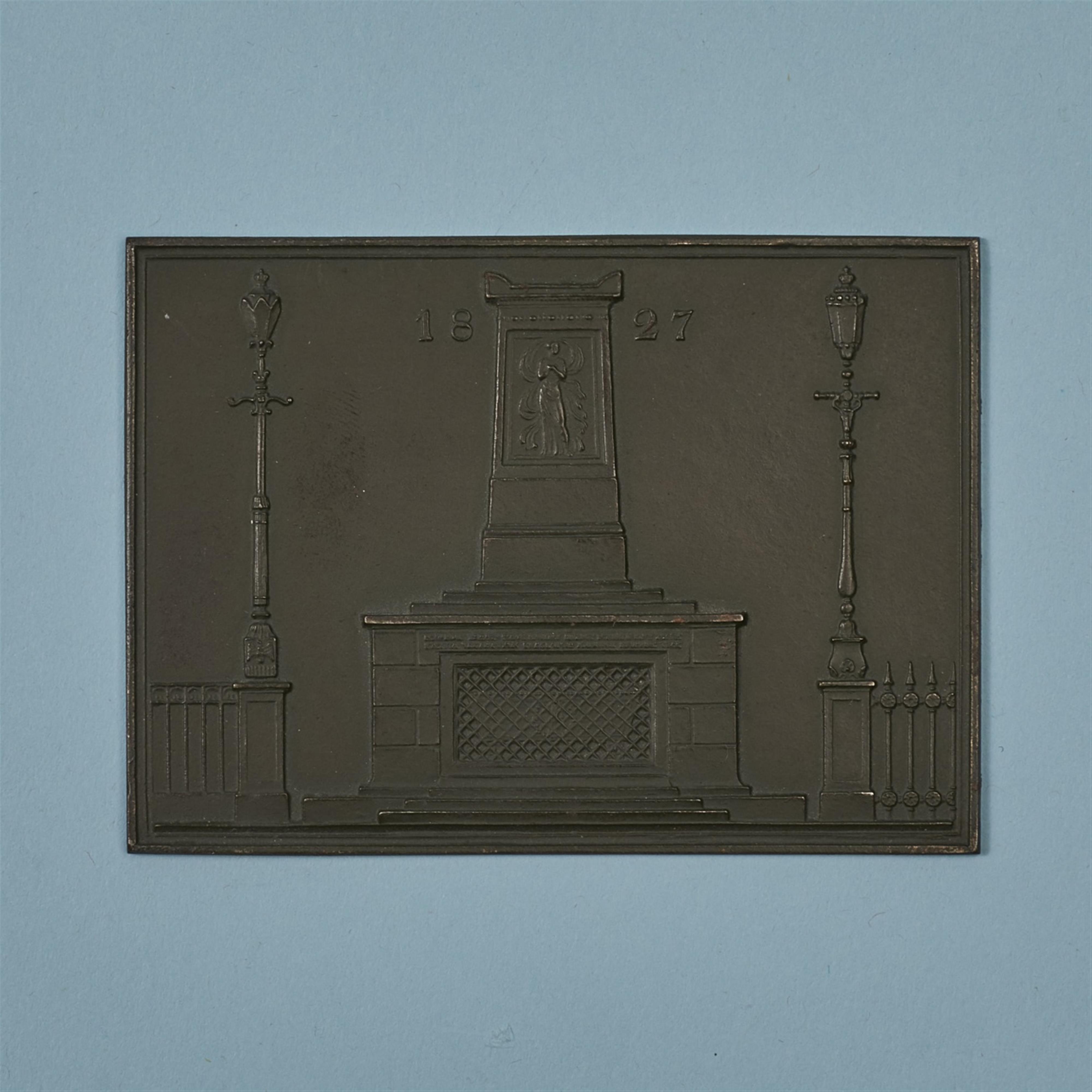 Neujahrsplakette mit dem Grabmahl der Fürstin Christiane Charlotte Sophie von der Osten-Sacken von Karl Friedrich Schinkel - image-1