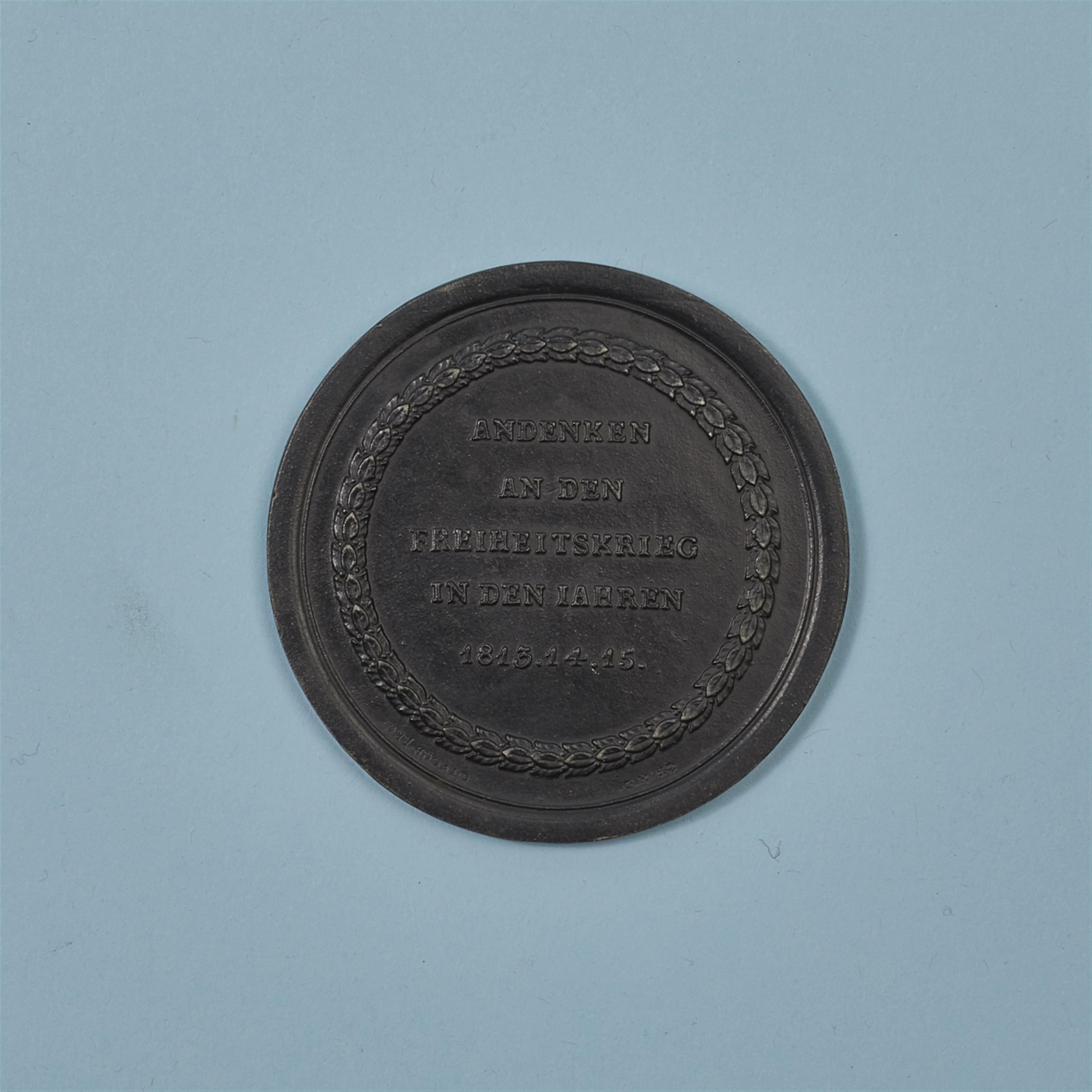 A cast iron medallion commemorating the German Campaign of 1813 - 1815 - image-2
