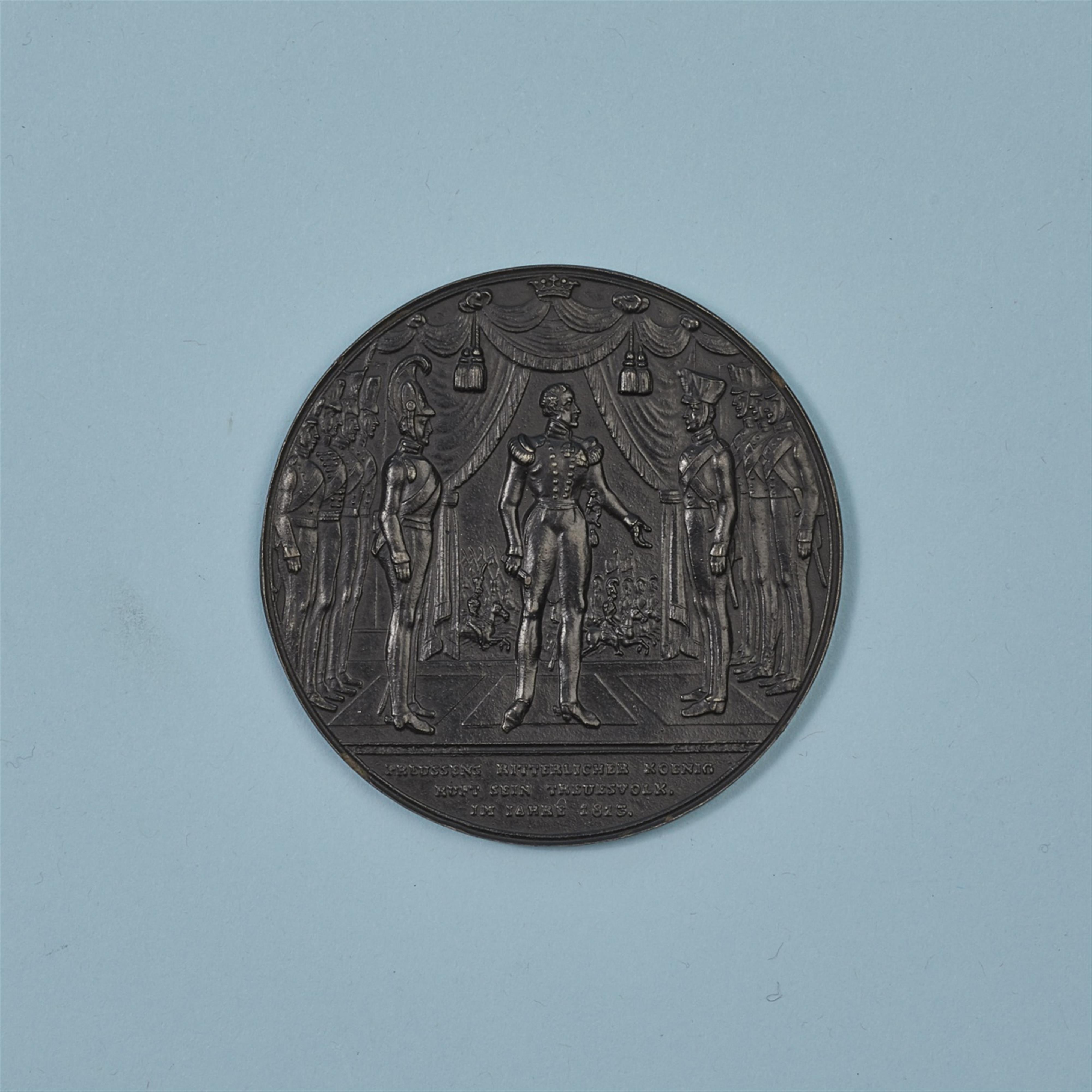 A cast iron medallion commemorating the German Campaign of 1813 - 1815 - image-1