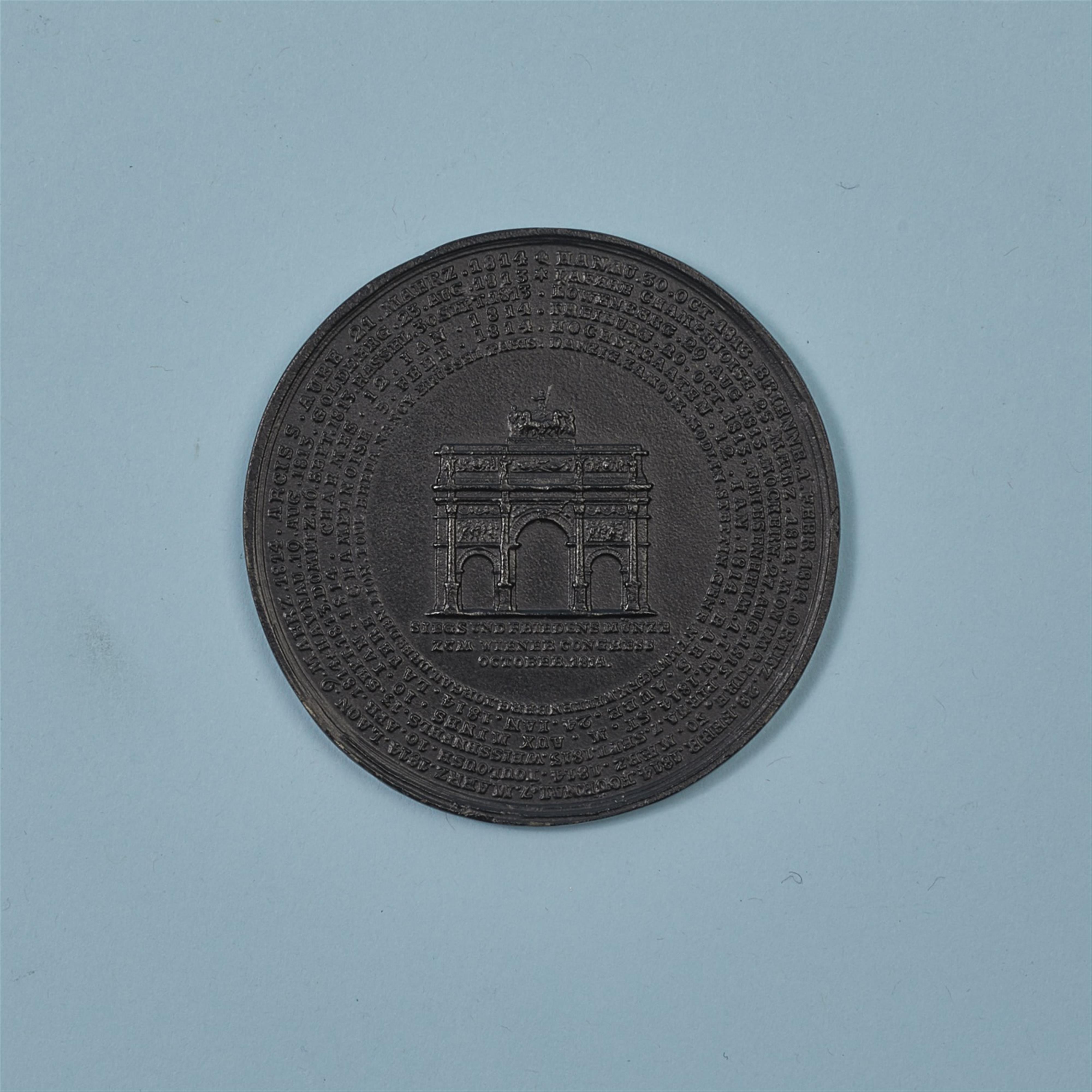 A cast iron coin commemorating the Congress of Vienna 1814 - image-2