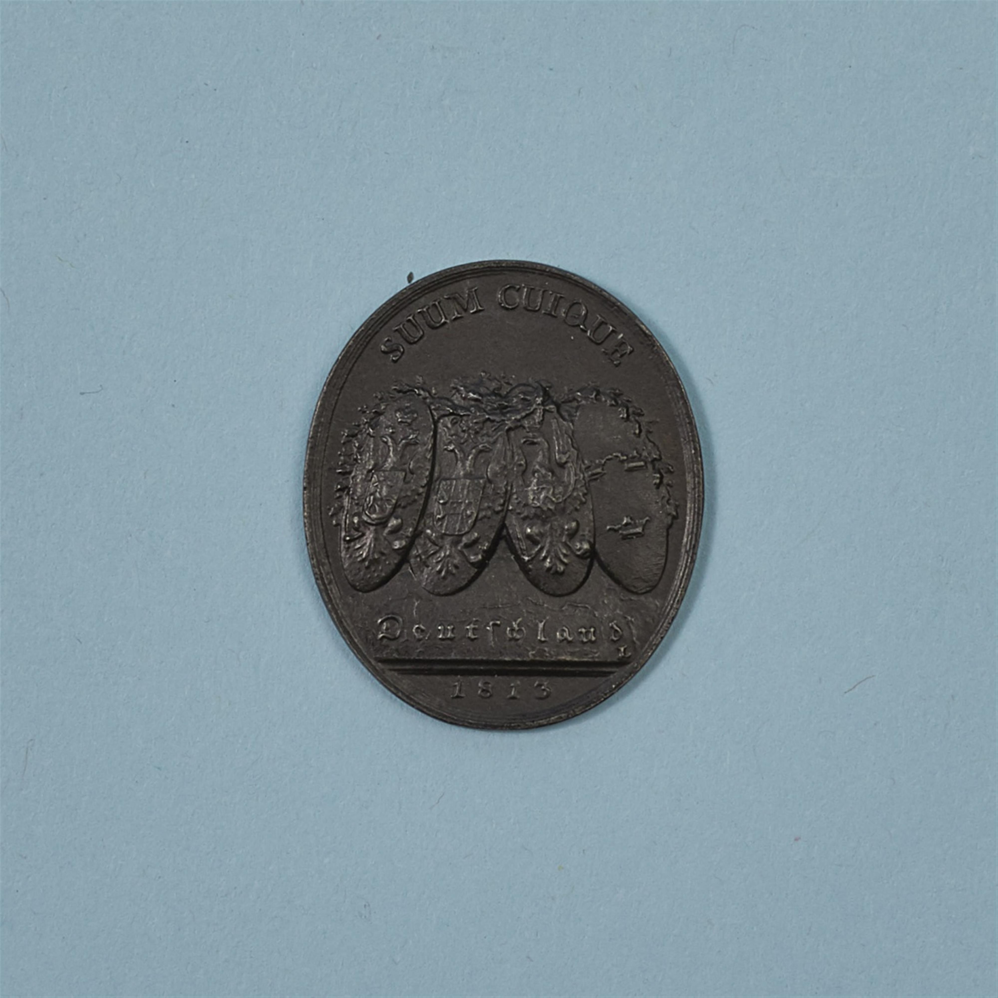 A cast iron medallion inscribed “Eine feste Burg ist unser Gott” - image-1