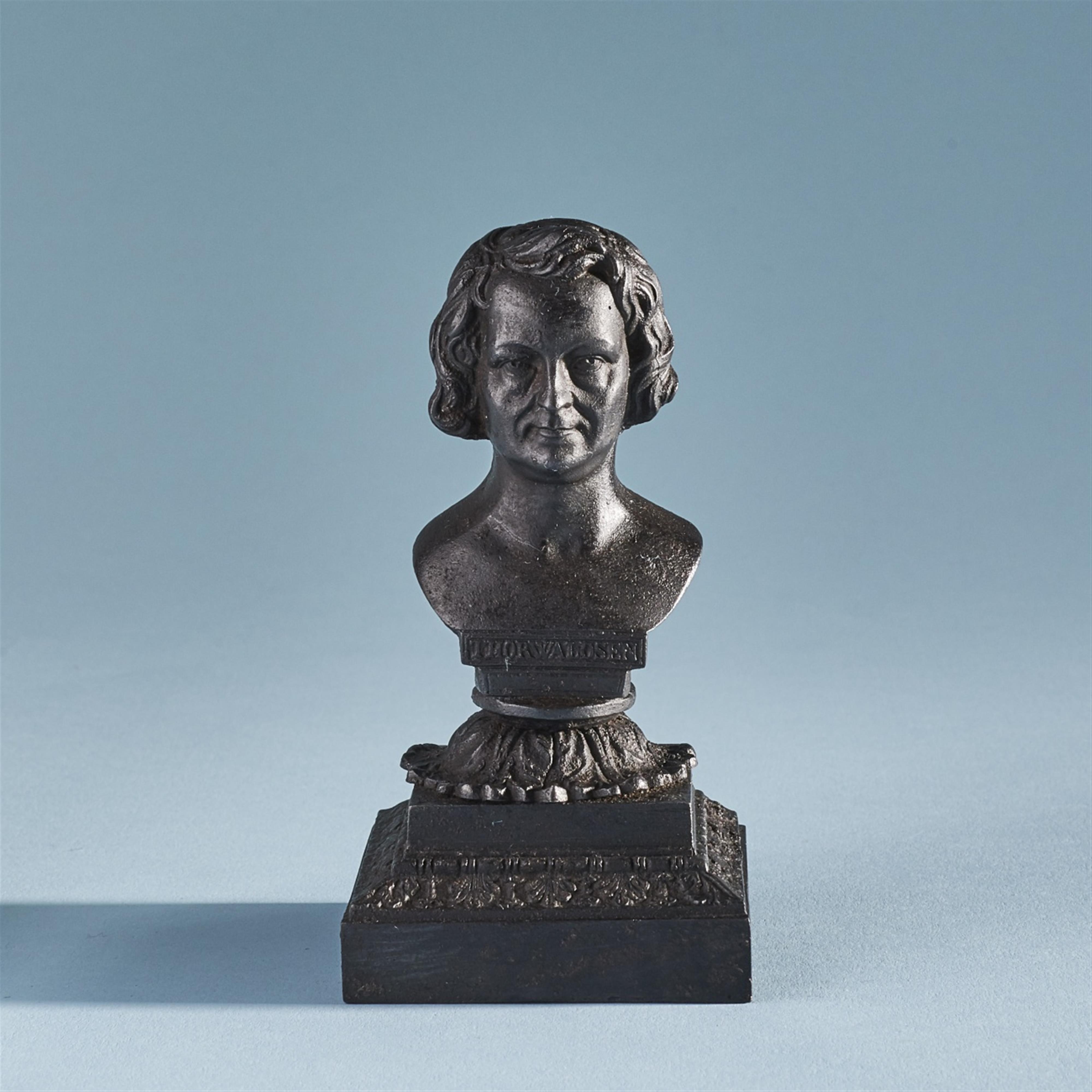 A cast iron bust of Bertel Thorvaldsen - image-1