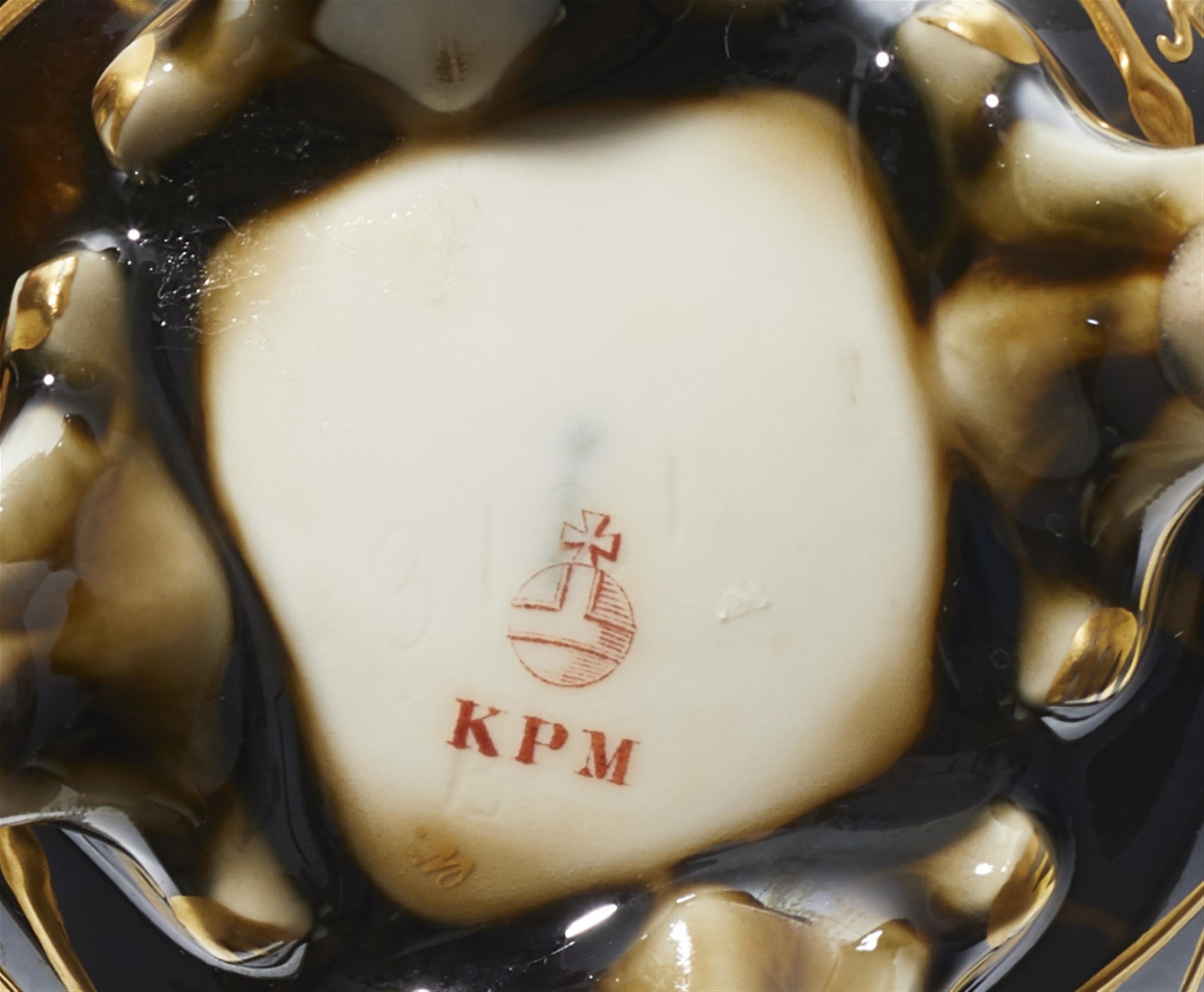 A Berlin KPM porcelain vase with Jugendstil relief decoration - image-2