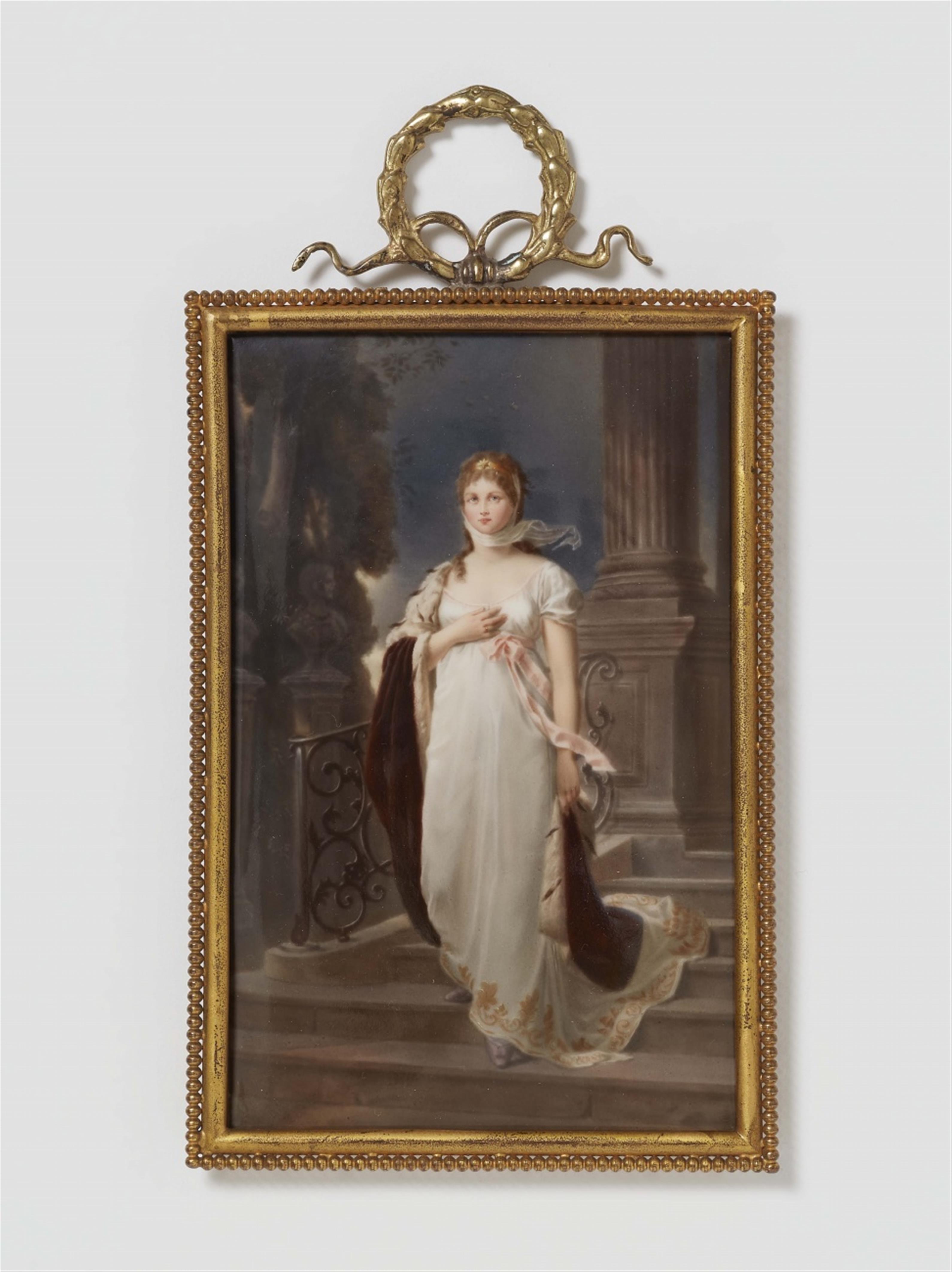 A Berlin KPM porcelain plaque with a portrait of Queen Luise of Prussia - image-1