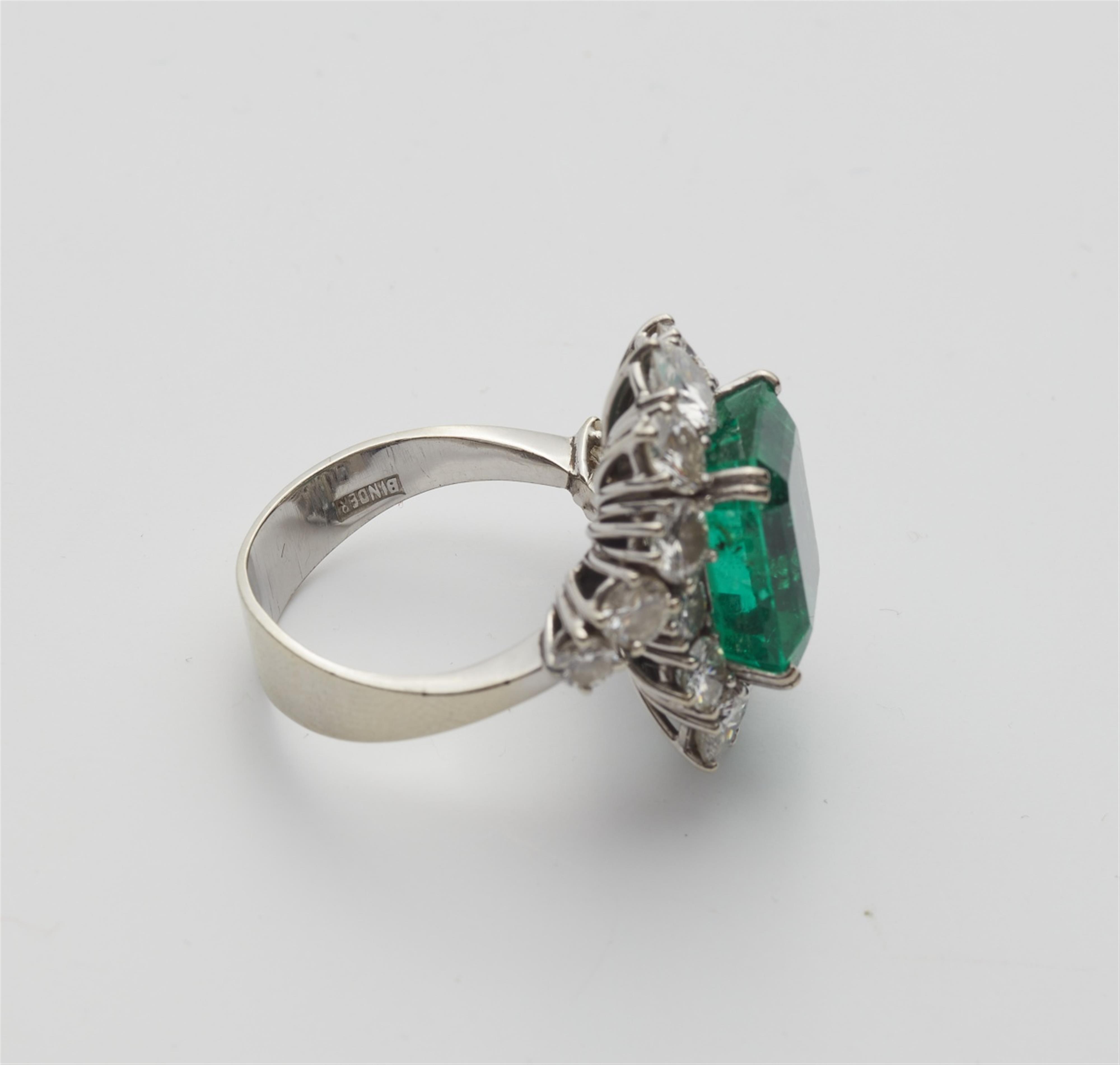 A diamond and emerald cocktail ring - image-2