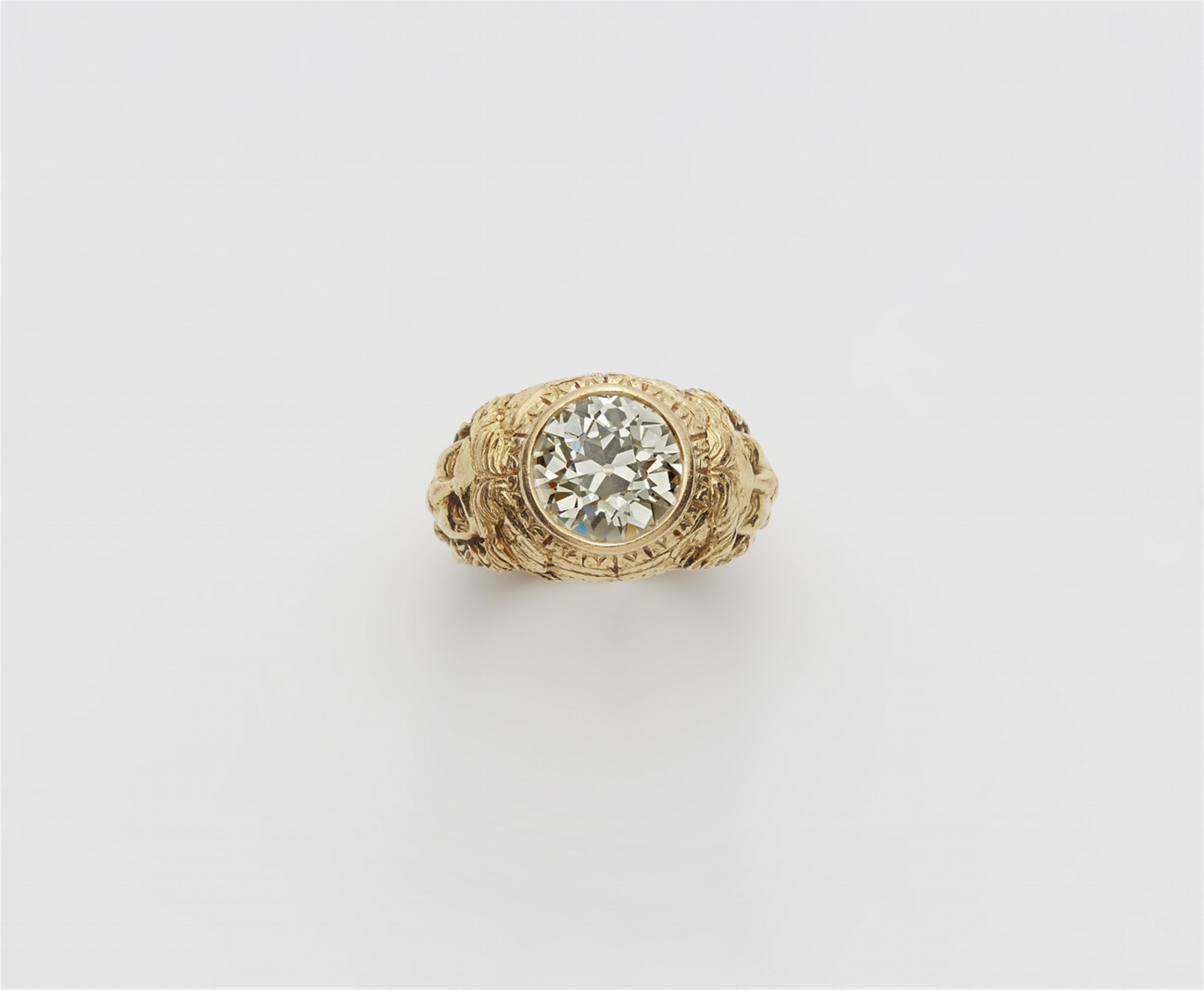 An 18k gold diamond solitaire ring - image-1