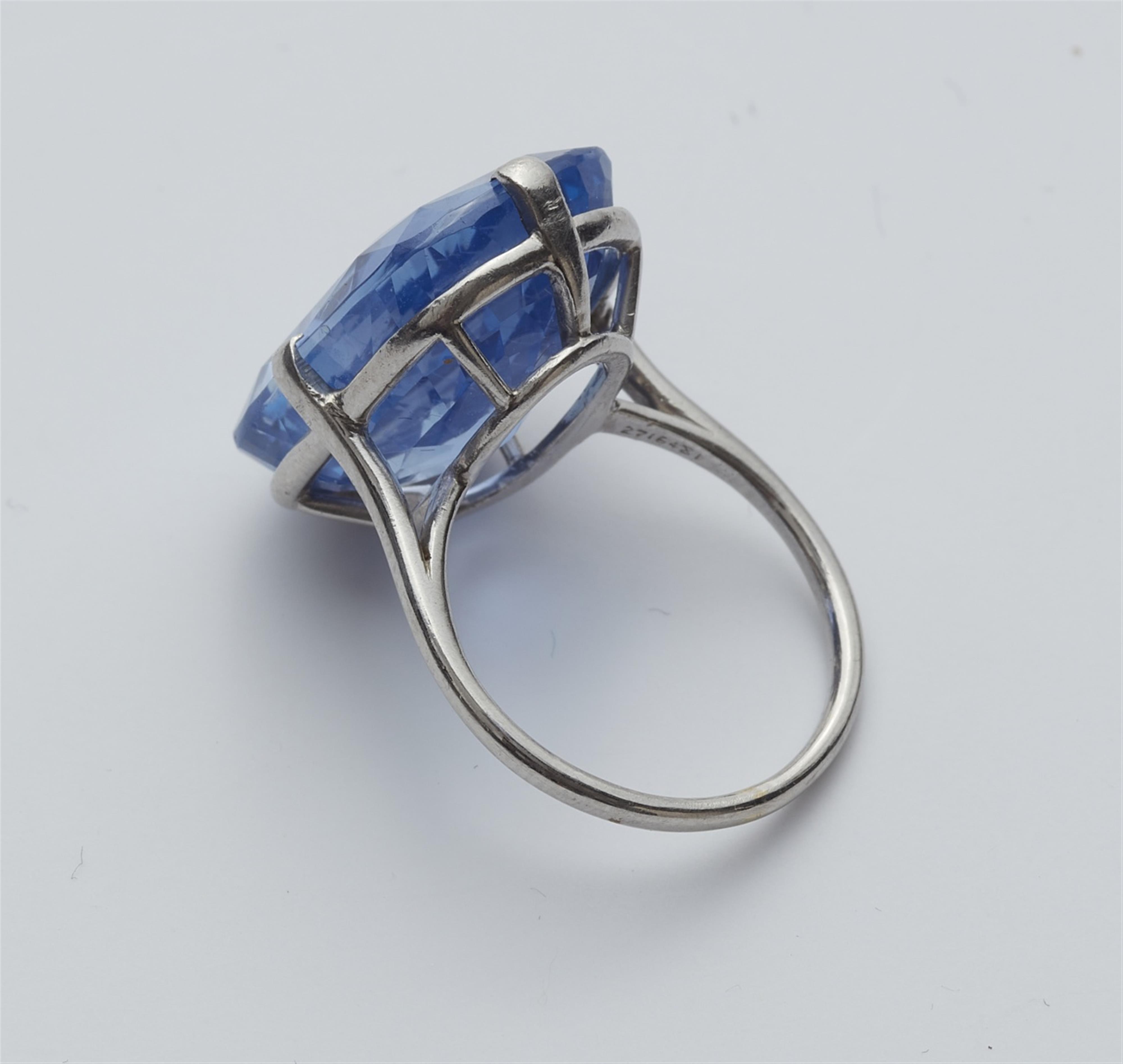Art Déco-Ring mit Ceylon-Saphir - image-3