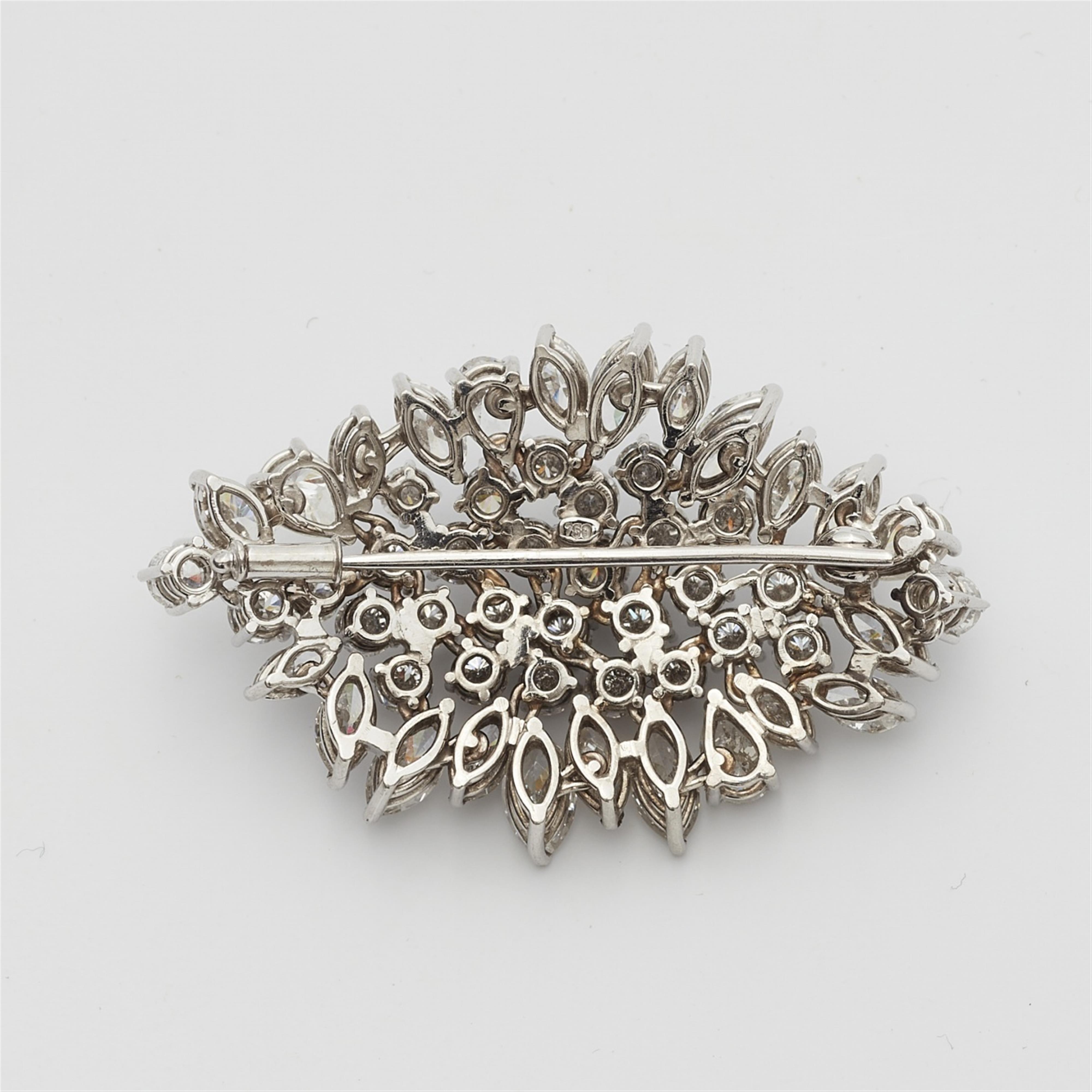 An 18k white gold and diamond brooch - image-2
