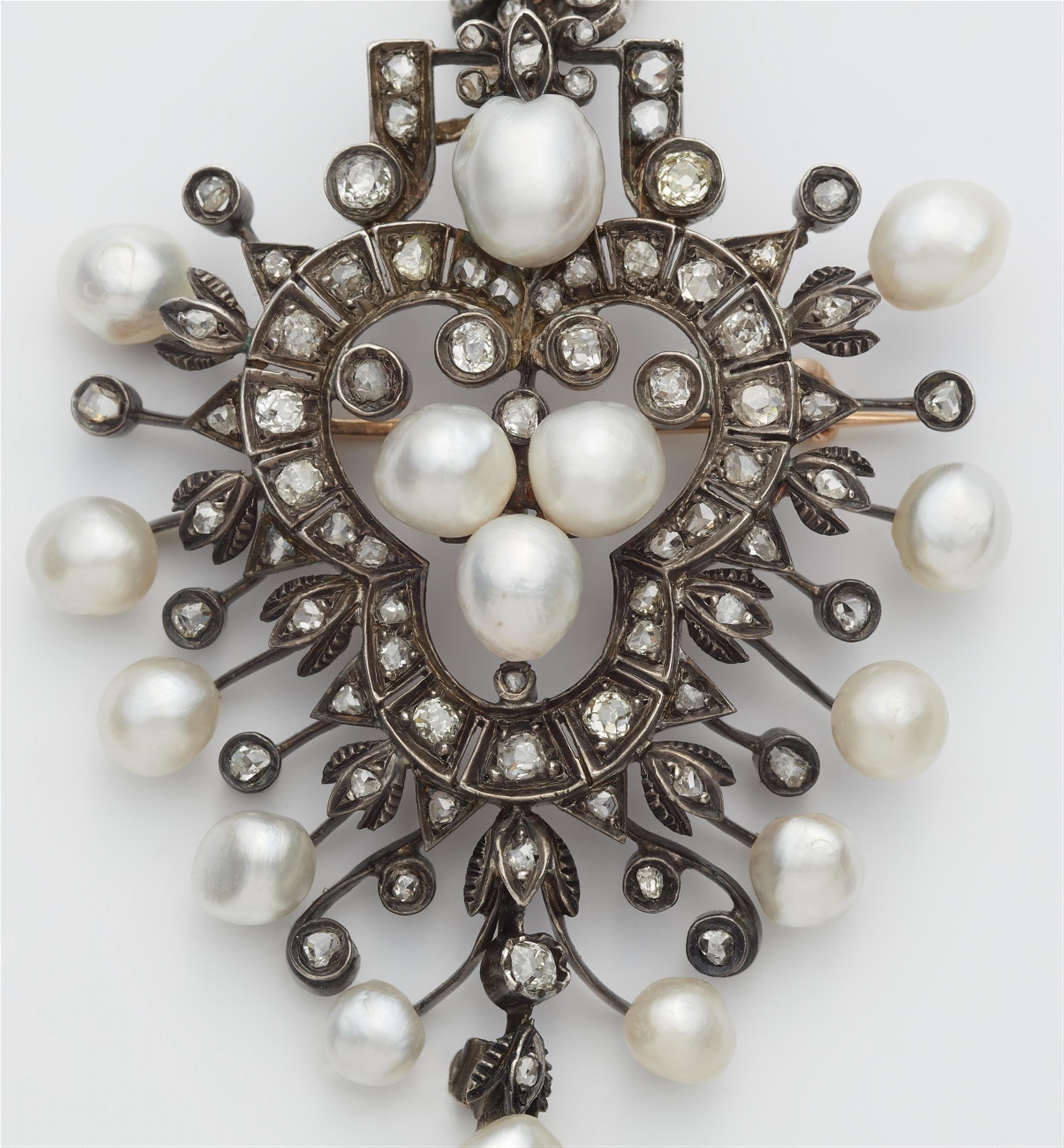 An Oriental pearl pendant brooch - image-2