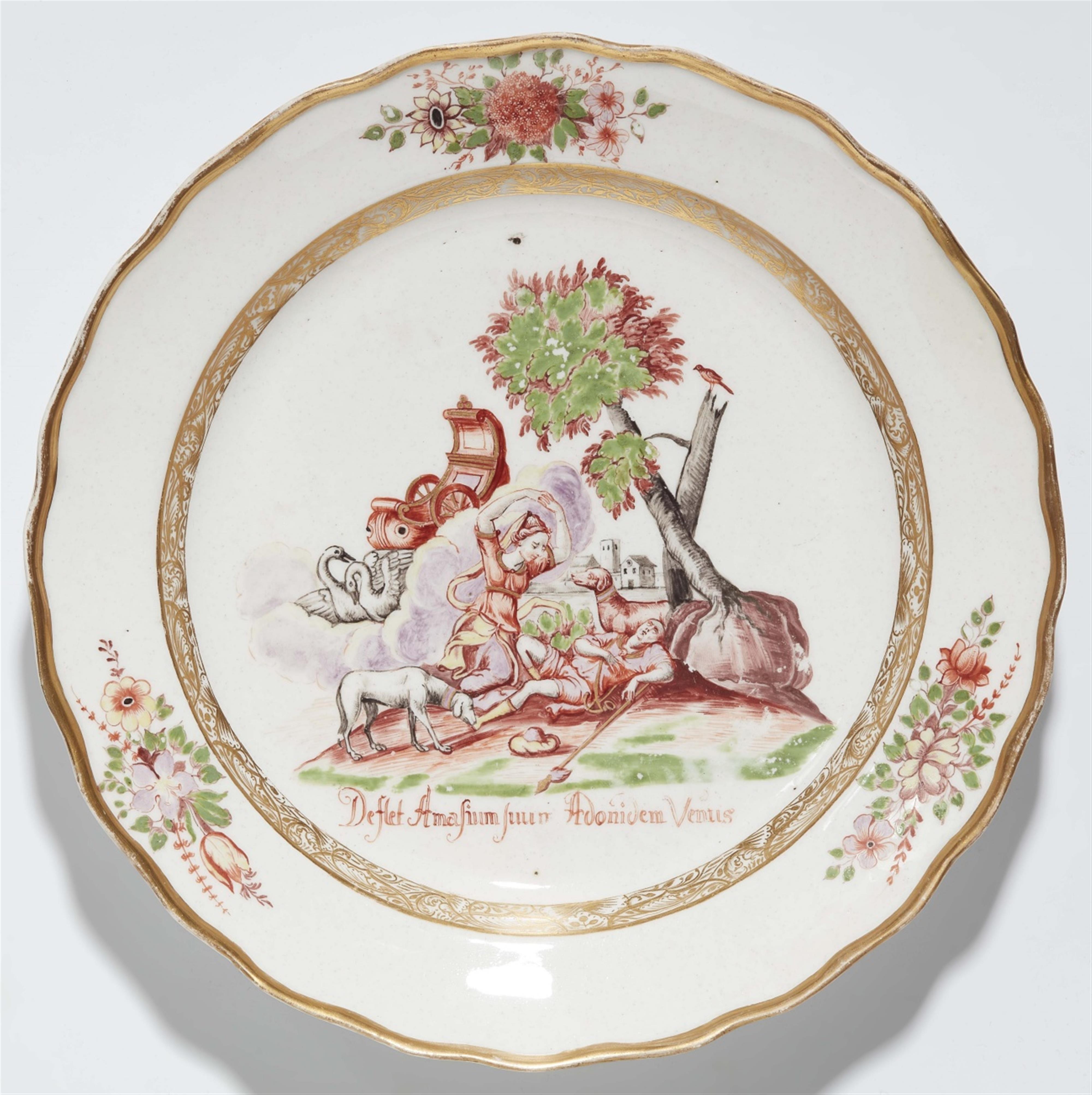 An important set of seven Meissen porcelain plates with scenes from Ovid's Metamorphoses - image-3
