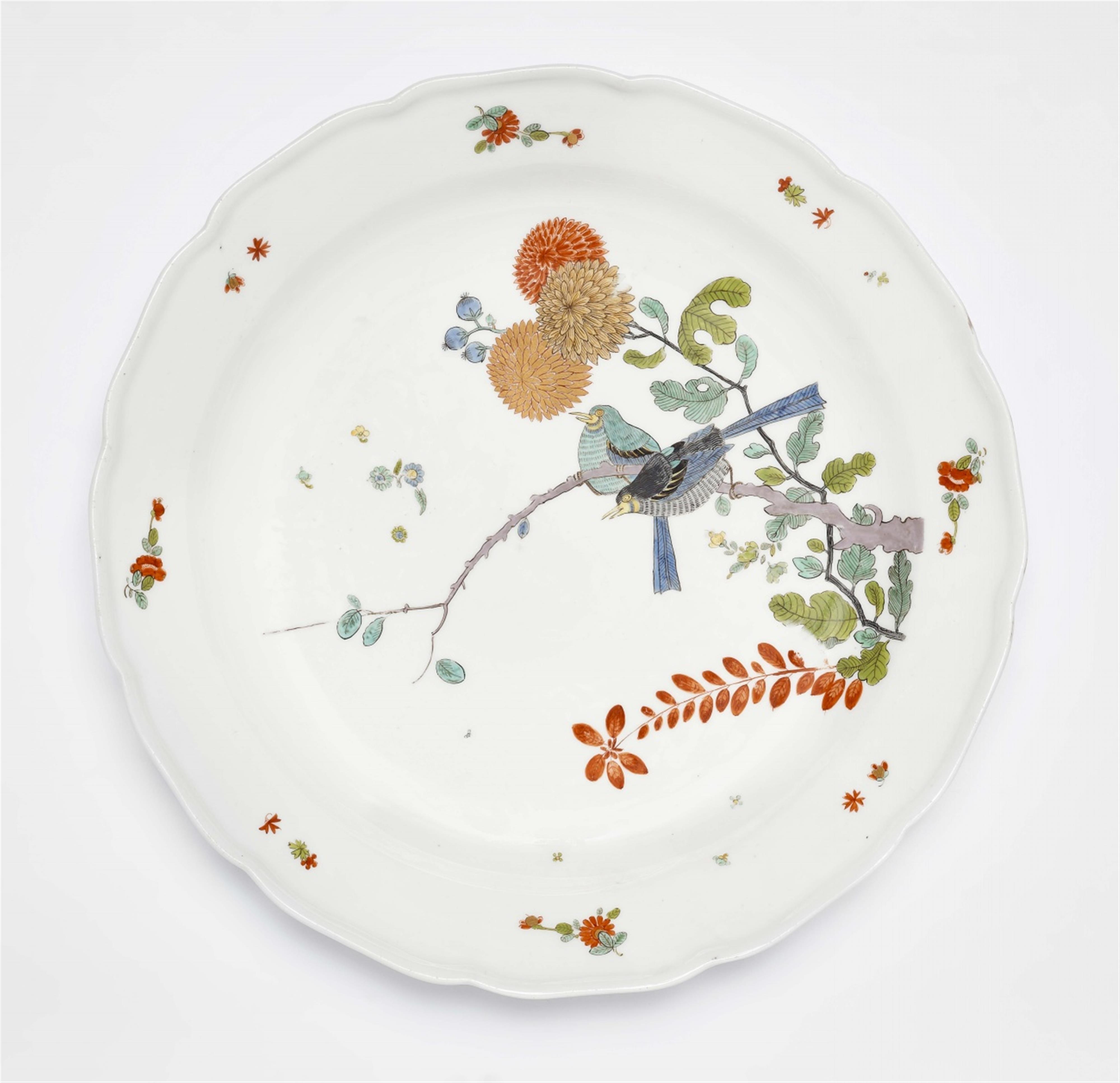 A Meissen porcelain dish with bird and branch motifs - image-1