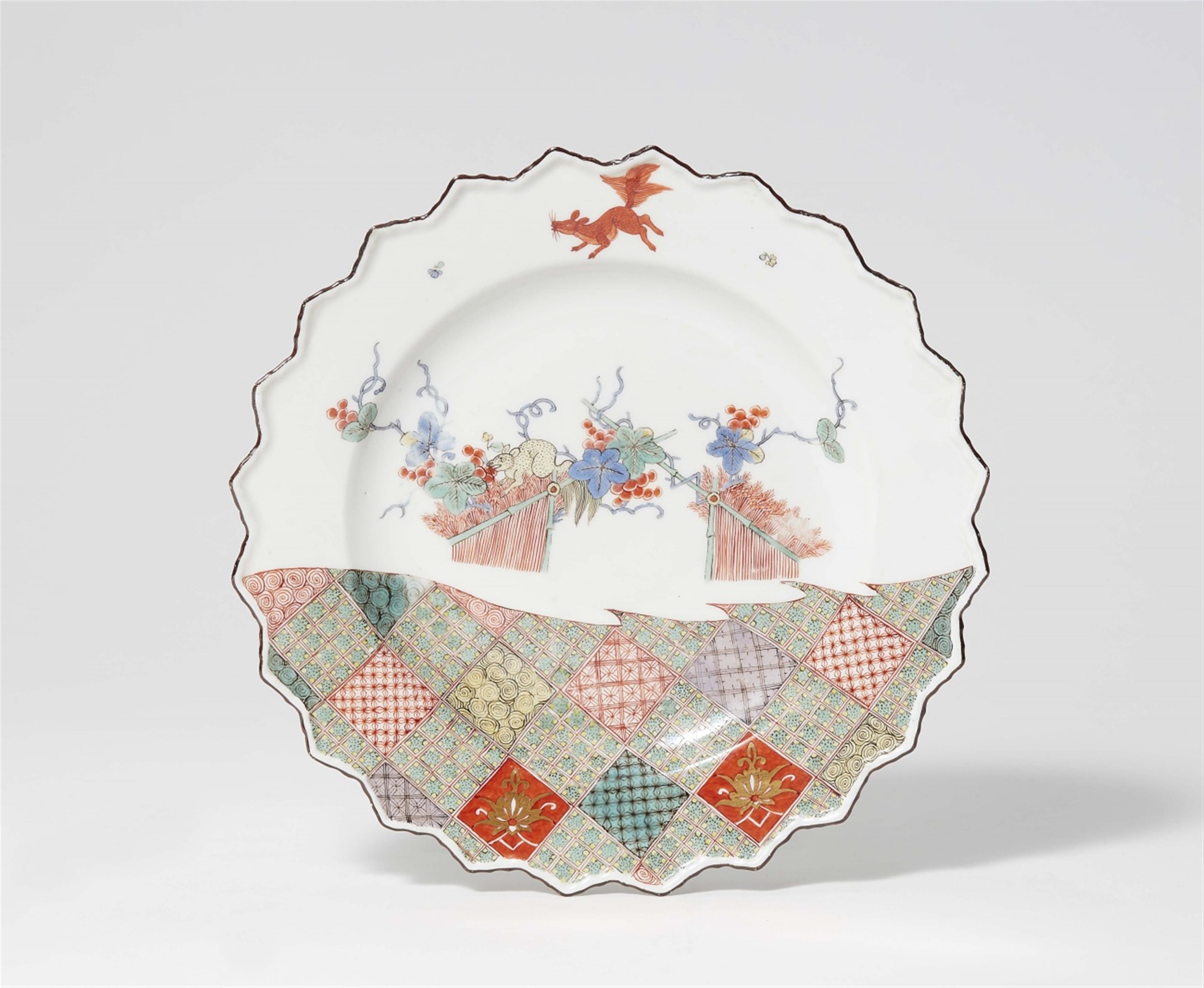 A Meissen porcelain plate with squirrel and brocade motifs - image-1