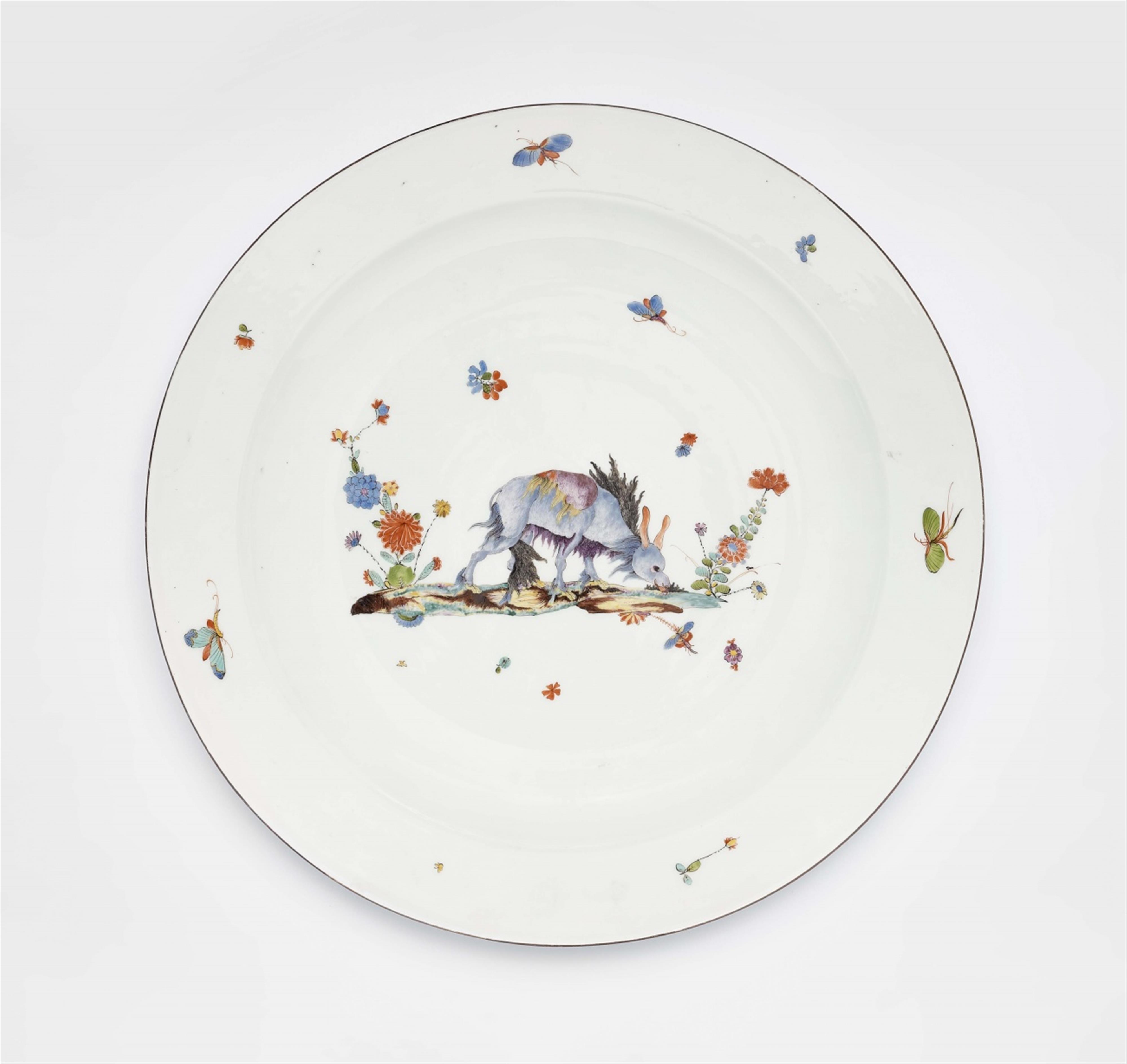 A Meissen porcelain dish with a fantastic beast motif - image-1