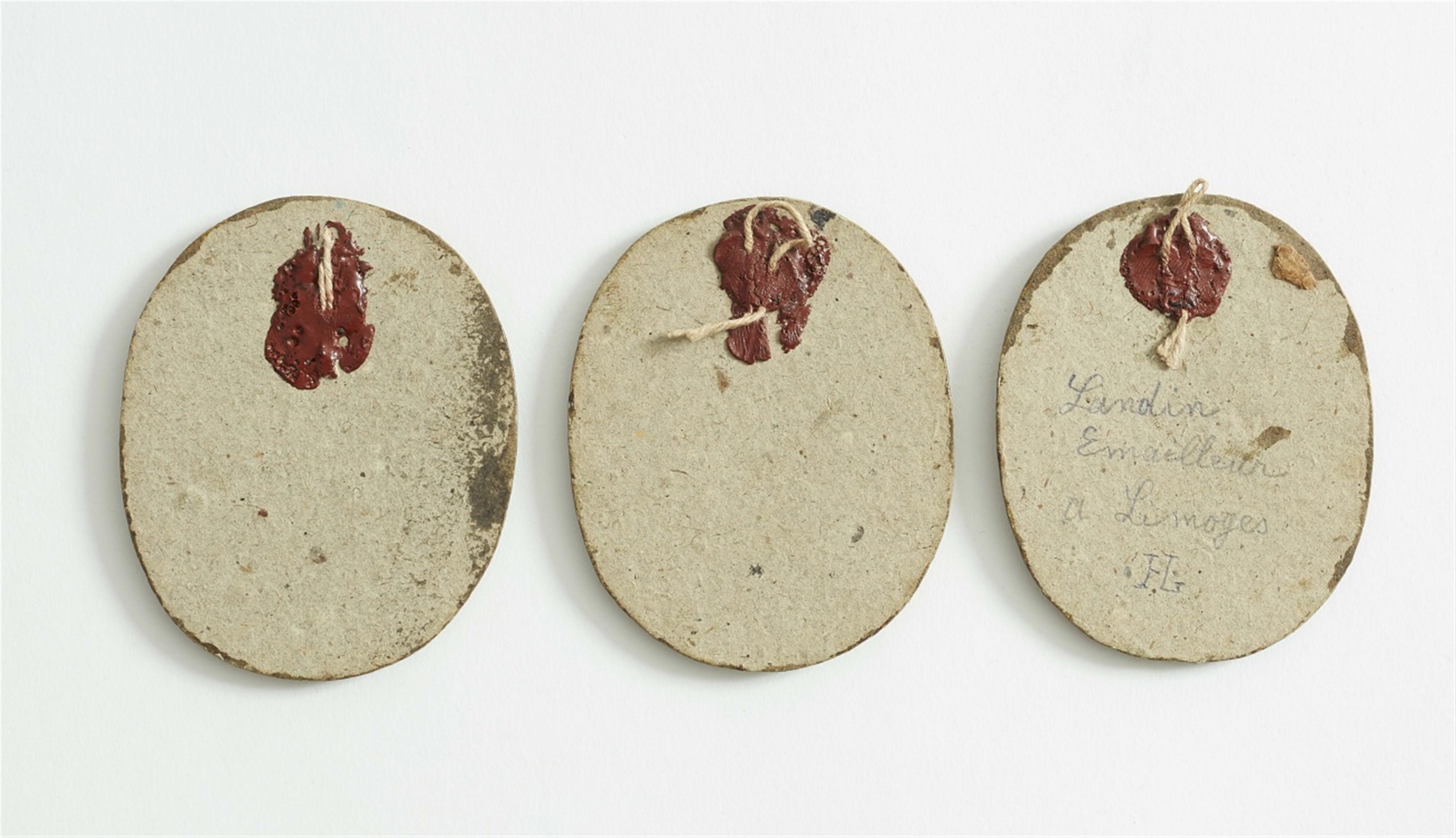 Three Limoges enamel plaques with depictions of Roman emperors - image-2