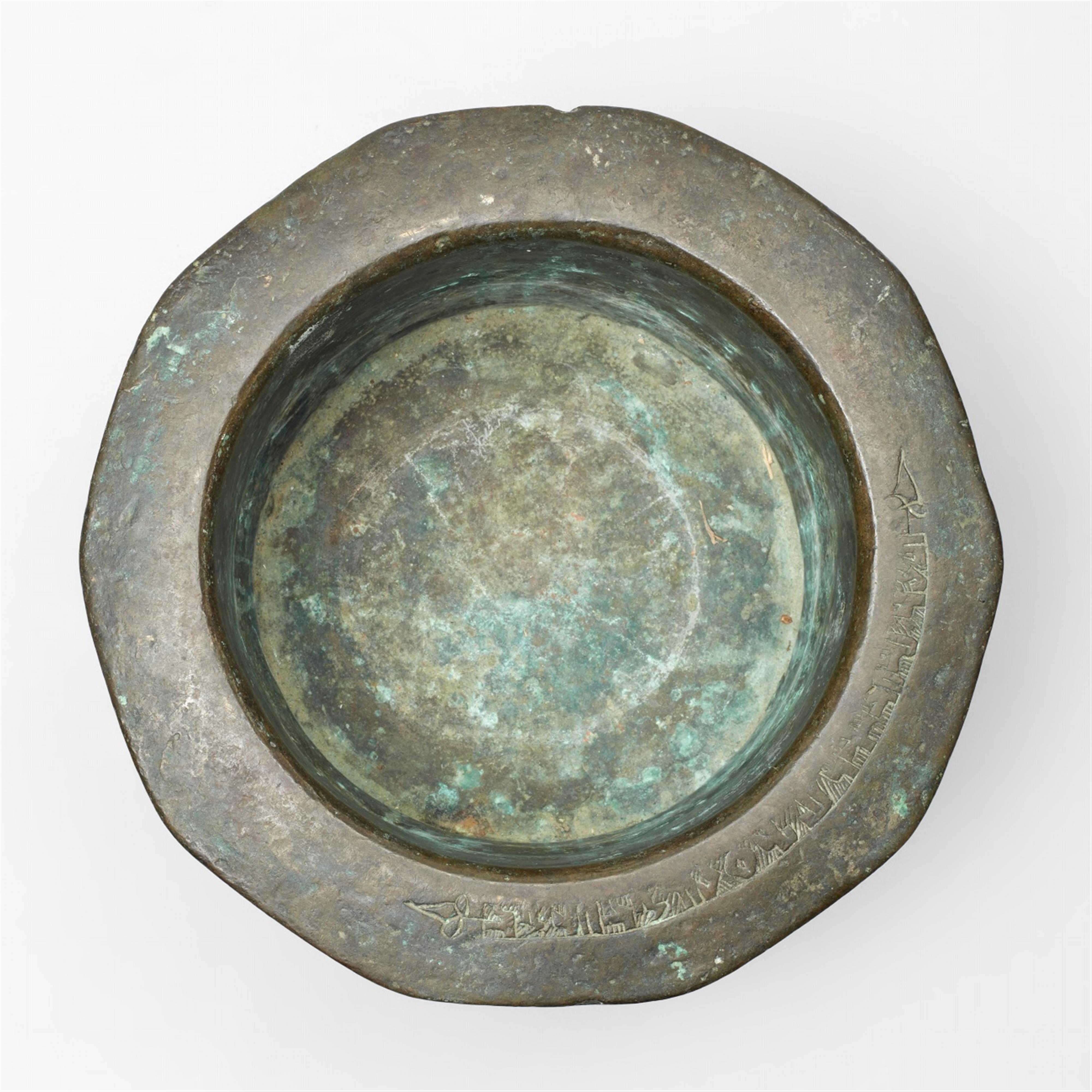 An Iranian mortar and pestle with floral reliefs - image-2