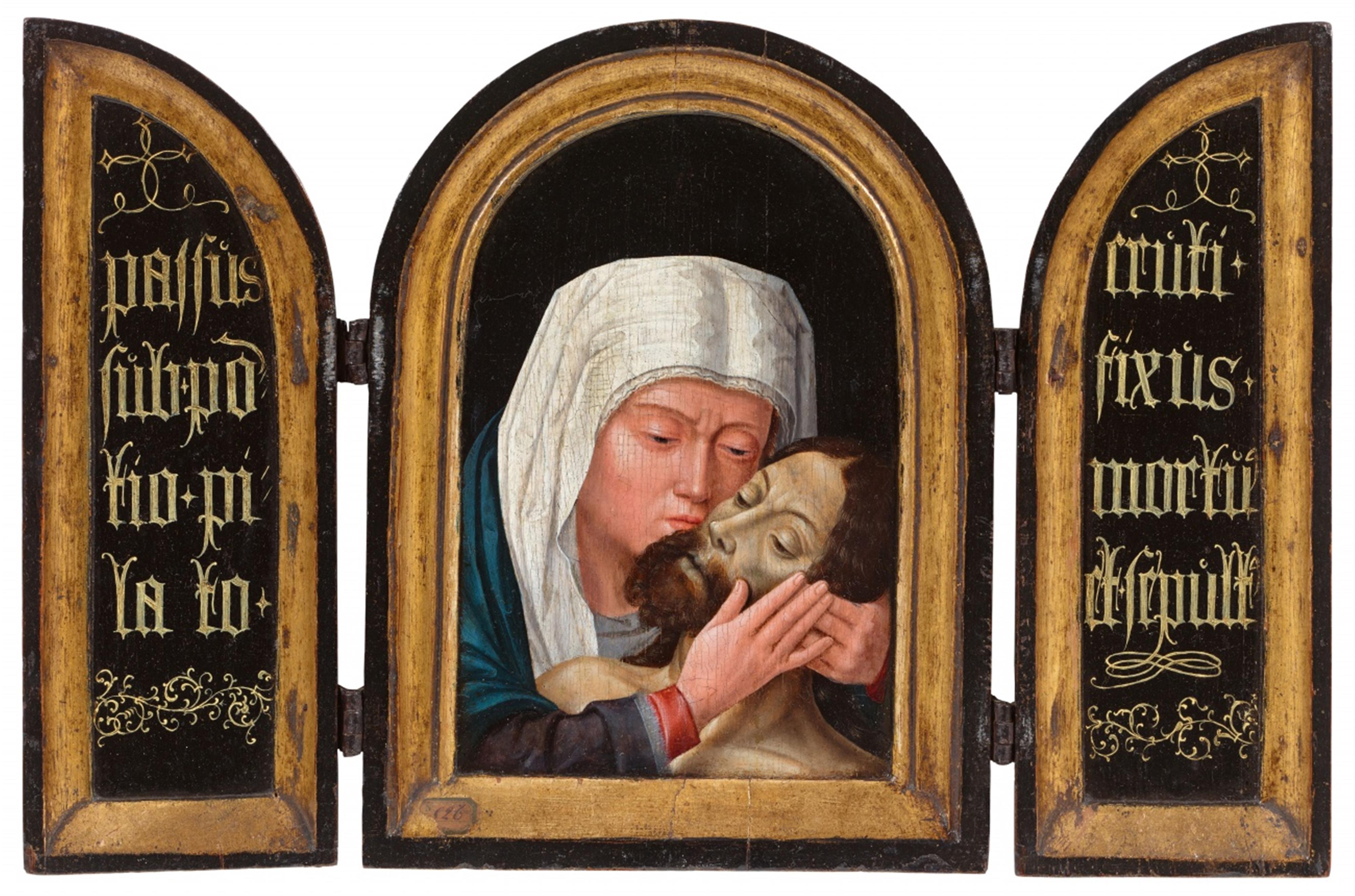 Gerard David, Umkreis - Triptychon mit der Beweinung Christi - image-1