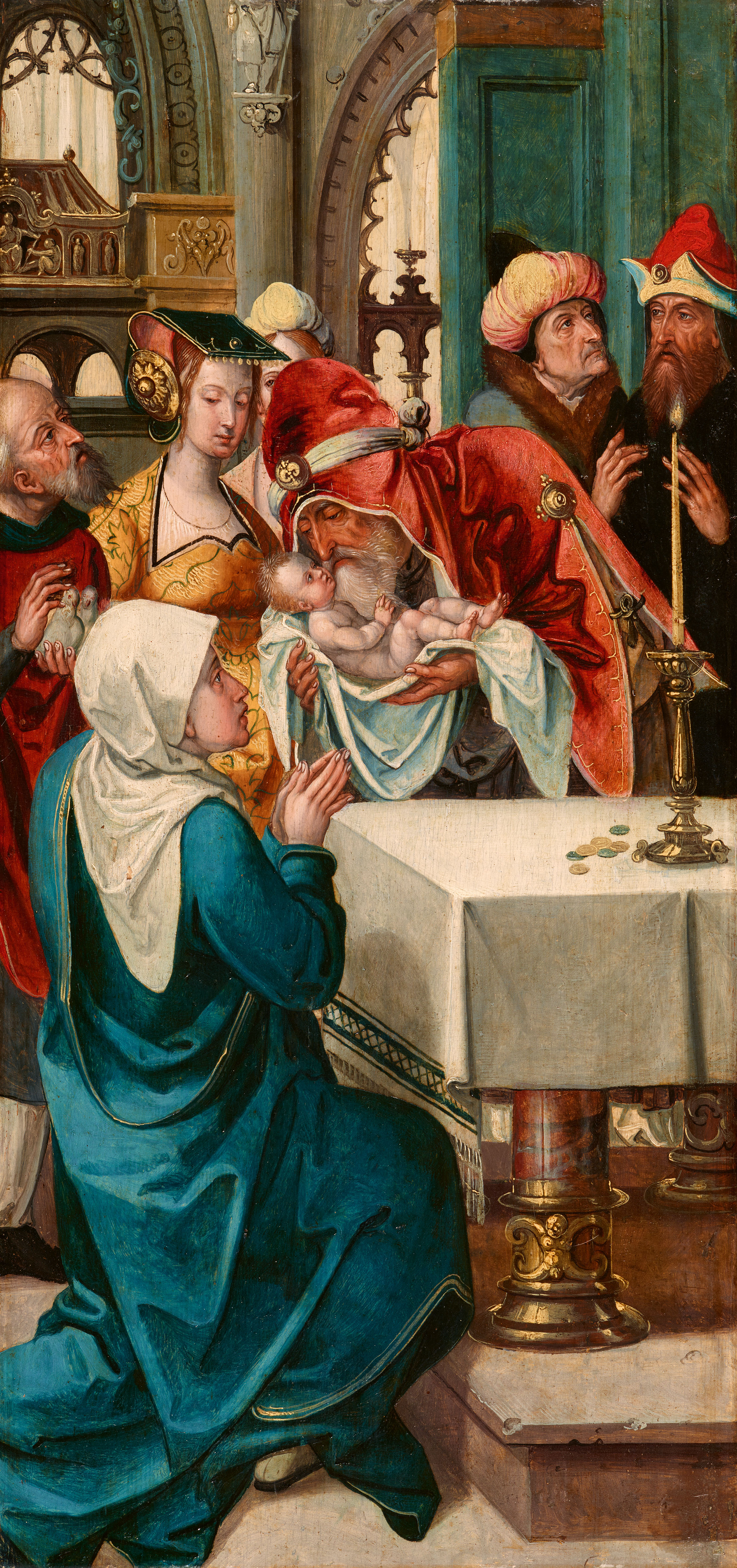 Cornelis Engebrechtsz, attributed to - The Presentation in the Temple - image-1