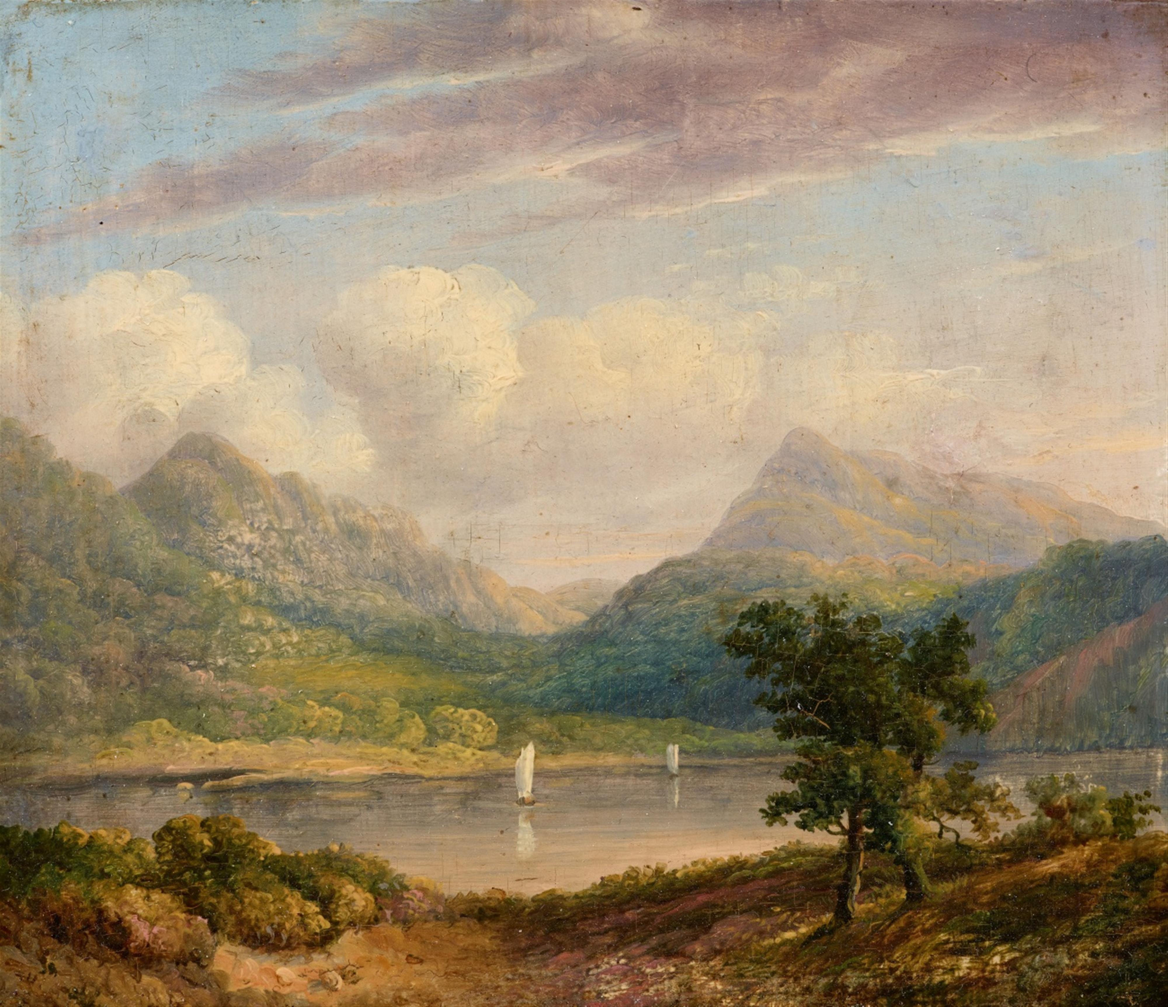 Johann Georg von Dillis - Gebirgslandschaft mit einem See - image-1